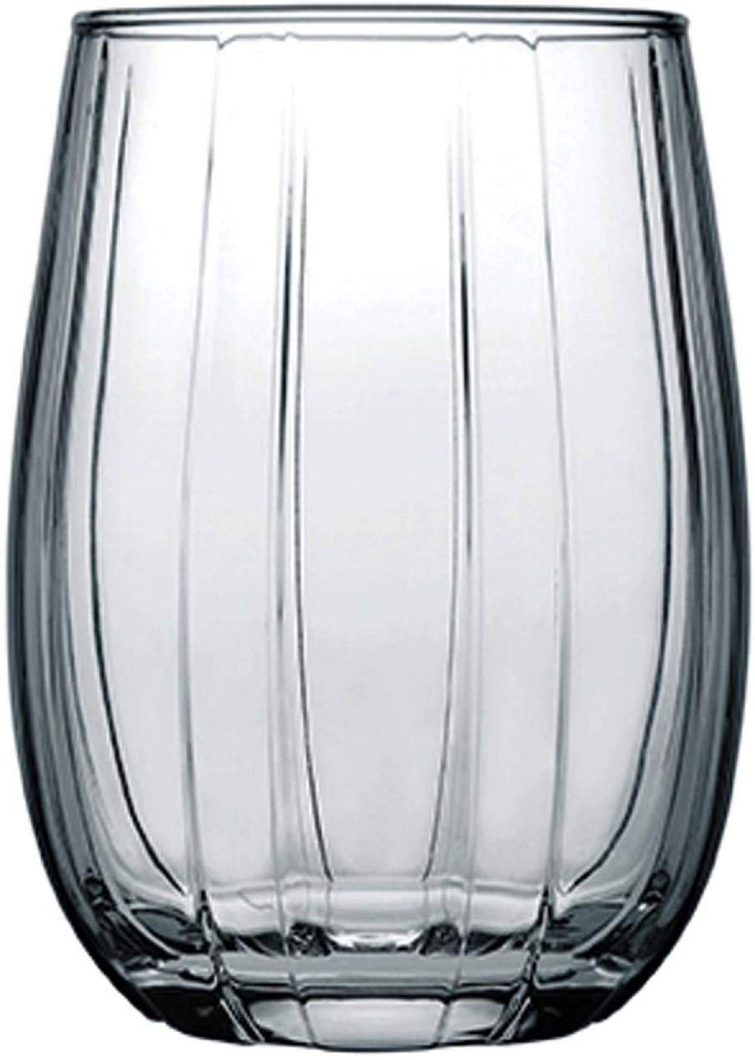 Pasabahce Linka 420405 3er Set Dunkle Gläser Wasserglas kurz Wassergläser 380ml Grau