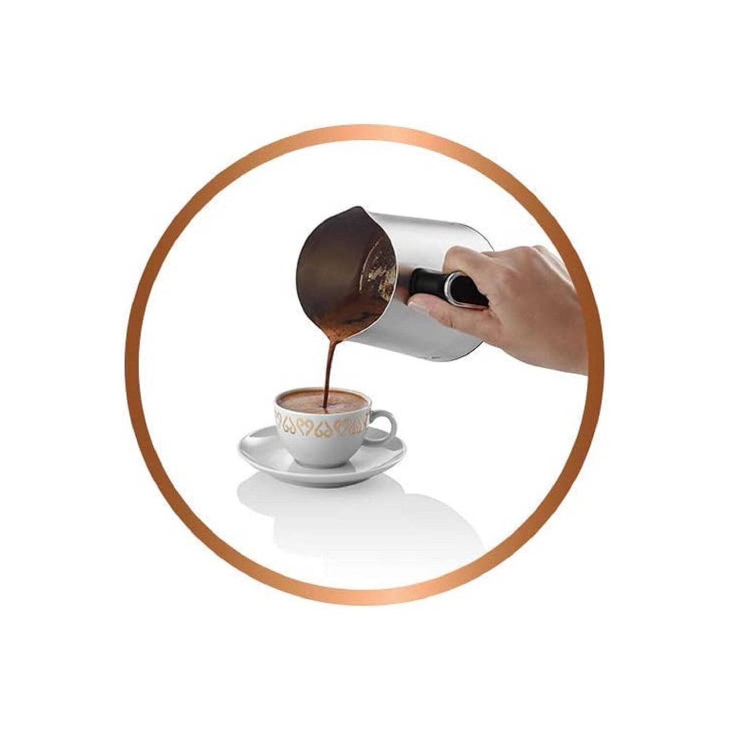 Arzum Okka OK0010, Turkish Coffee Machine, Okka, Kaffeemaschine, 18/10 Steel Edelstahl gold