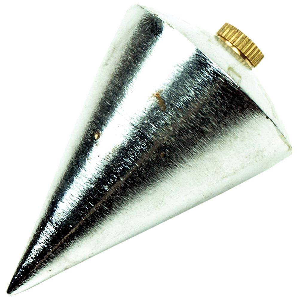 Senklot - Stahl geschliffen - Spitzkegelform - Messingknopf abschaubbar