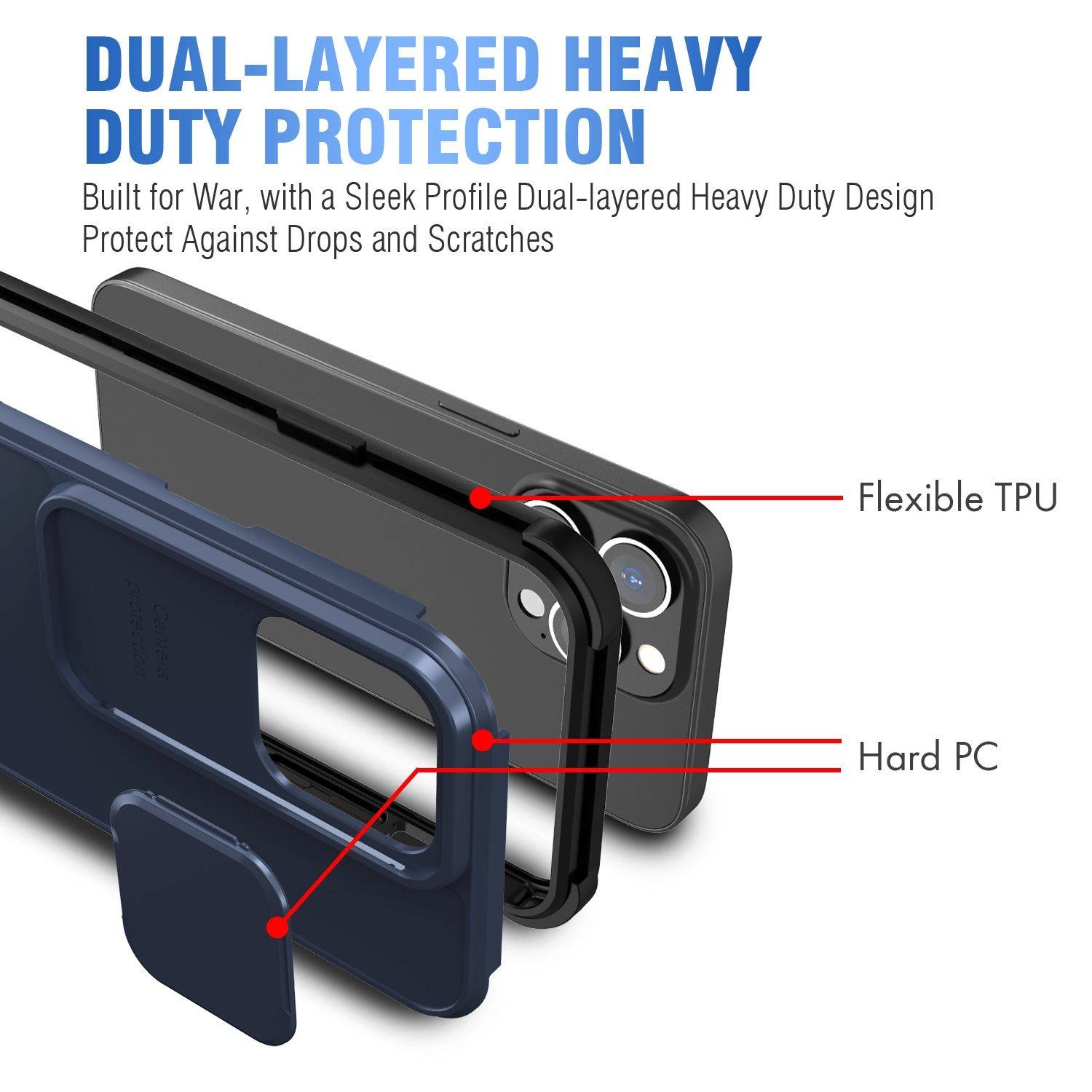 Hülle kompatibel mit Apple iPhone 13 Pro Max Kunststoff Soft Handyhülle - Handy Case Blau