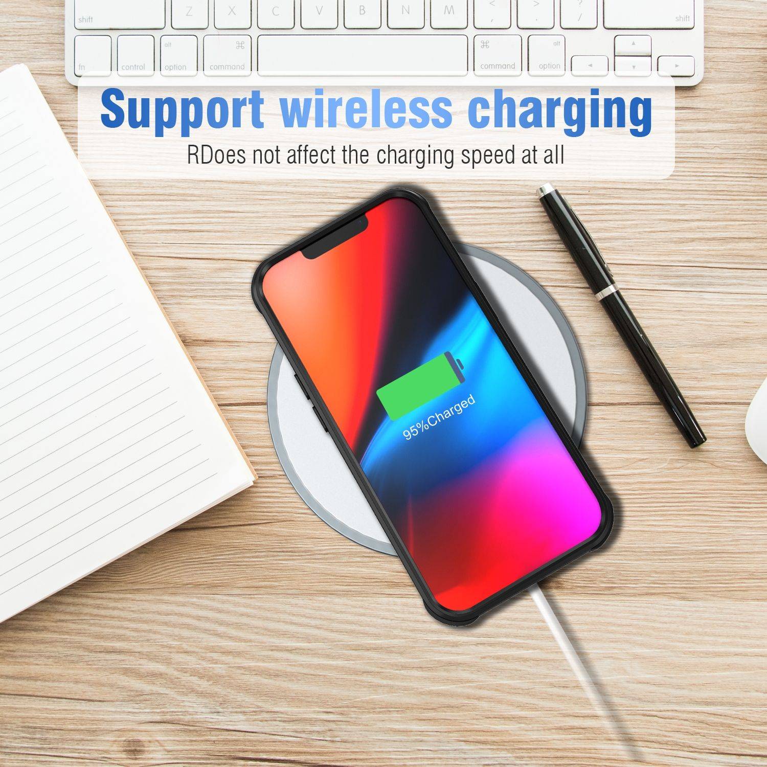 Hülle kompatibel mit Apple iPhone 13 Pro Max Kunststoff Soft Handyhülle - Handy Case Schwarz