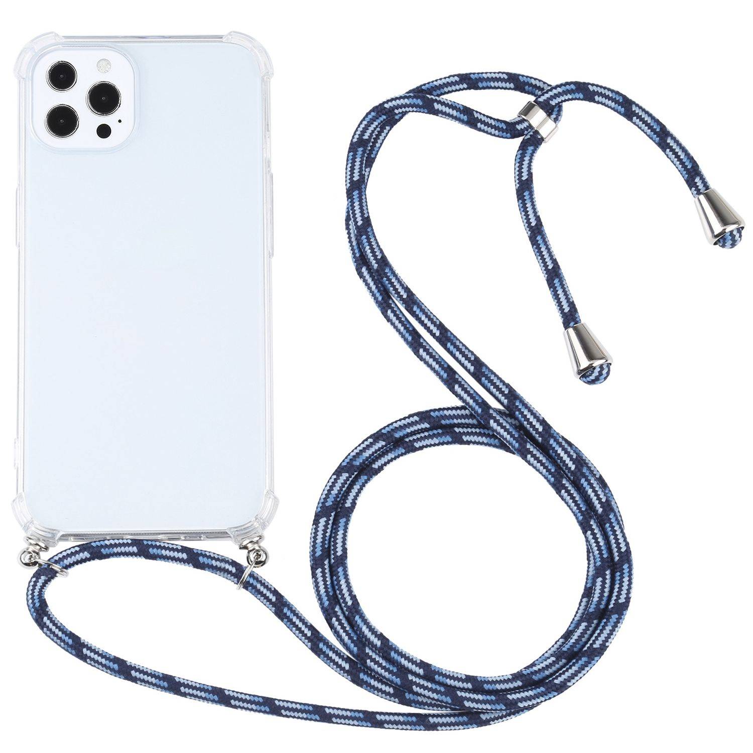 Hülle kompatibel mit Apple iPhone 13 Pro Kunststoff Handykette Cover - Case Handyhülle Blau