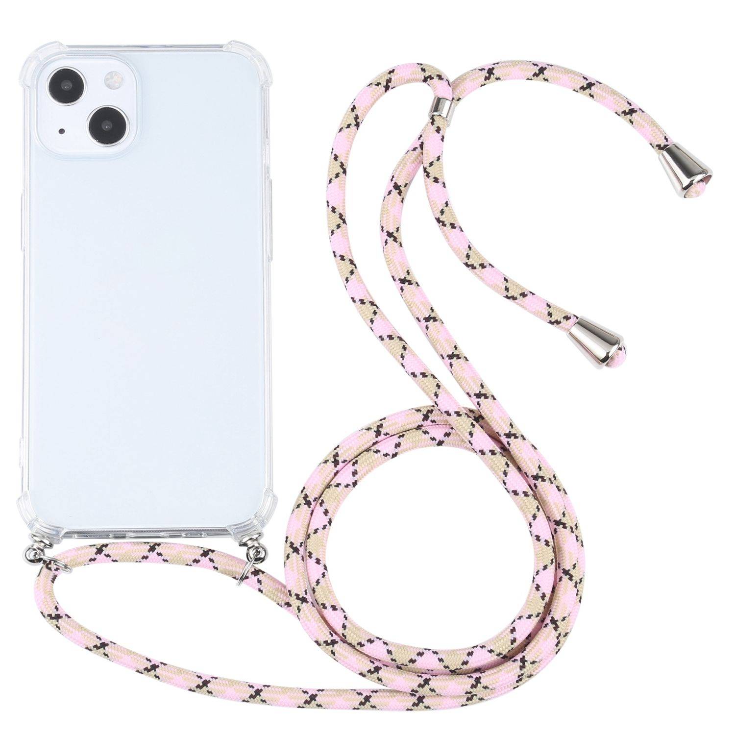 Hülle kompatibel mit Apple iPhone 13 mini Kunststoff Handykette Cover - Case Handyhülle Rosa