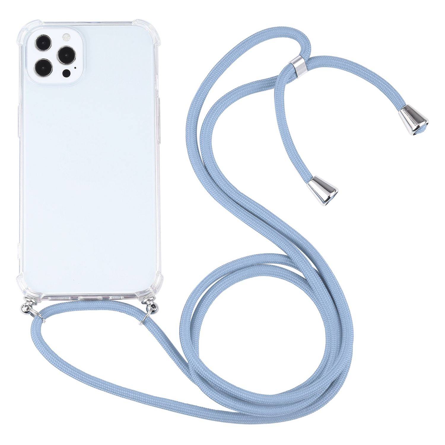 Hülle kompatibel mit Apple iPhone 13 Pro Max Kunststoff Handykette Cover - Case Handyhülle Blau