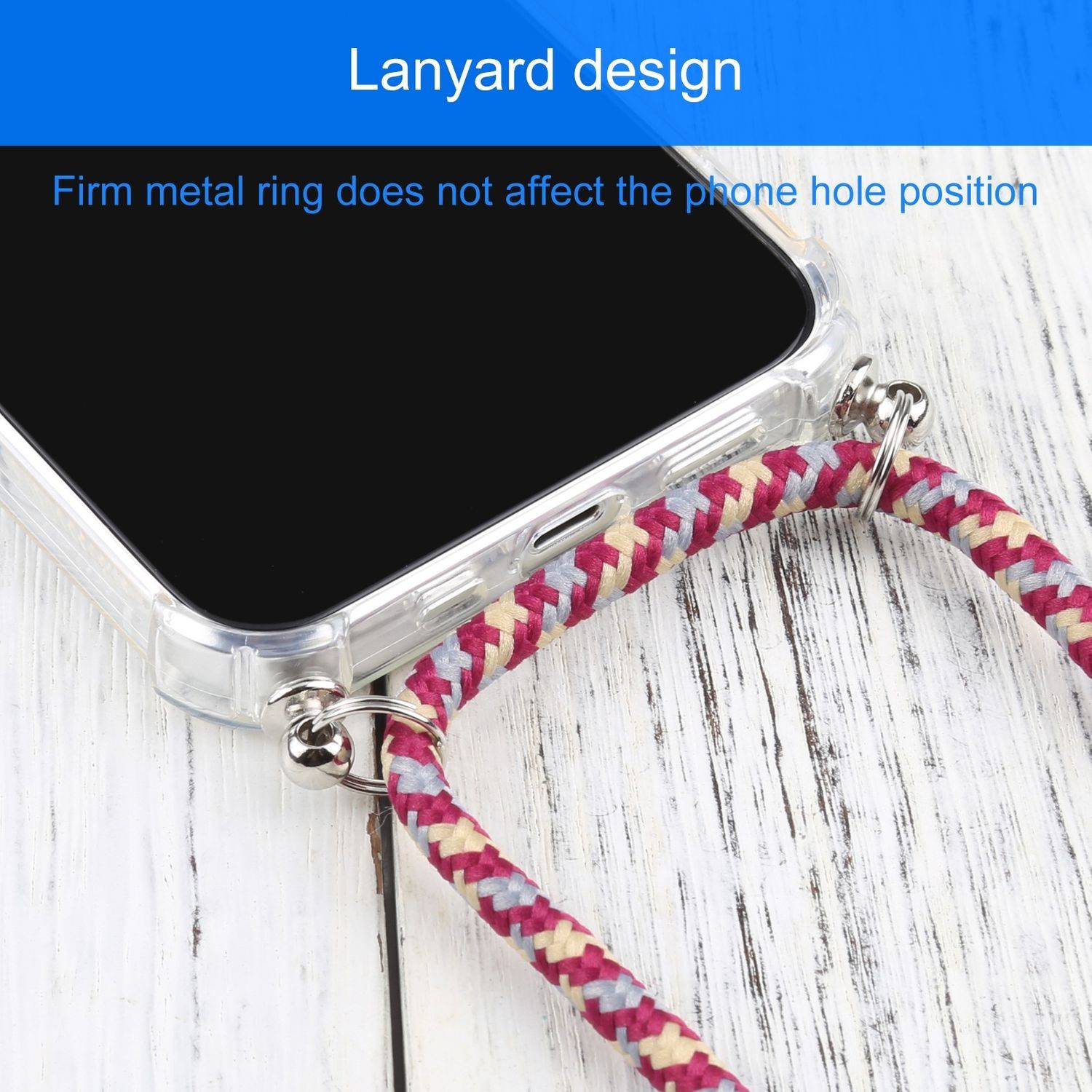 Hülle kompatibel mit Apple iPhone 13 Pro Max Kunststoff Handykette Cover - Case Handyhülle Rot