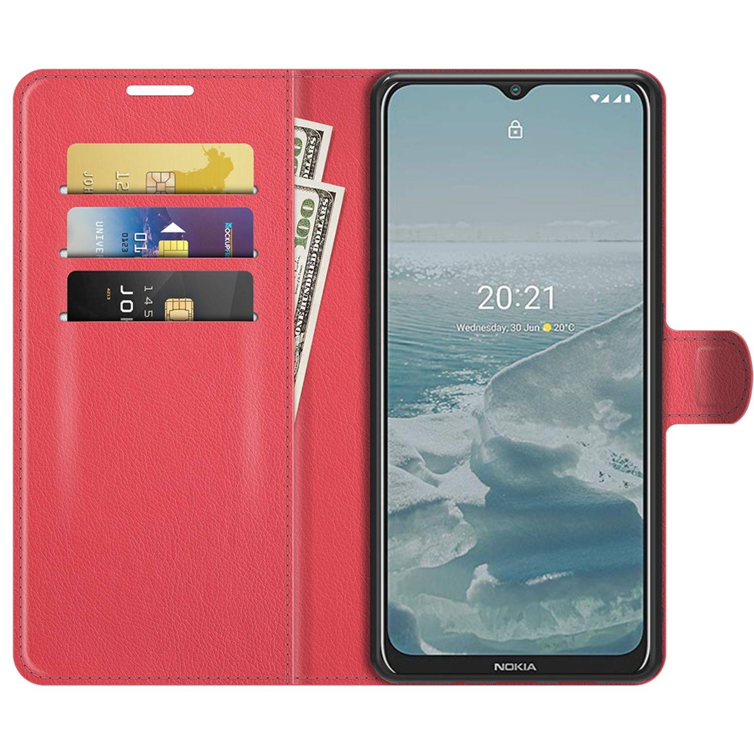 Hülle kompatibel mit Nokia G10 / G20 Kunstleder Handyhülle - Handy Case Rot