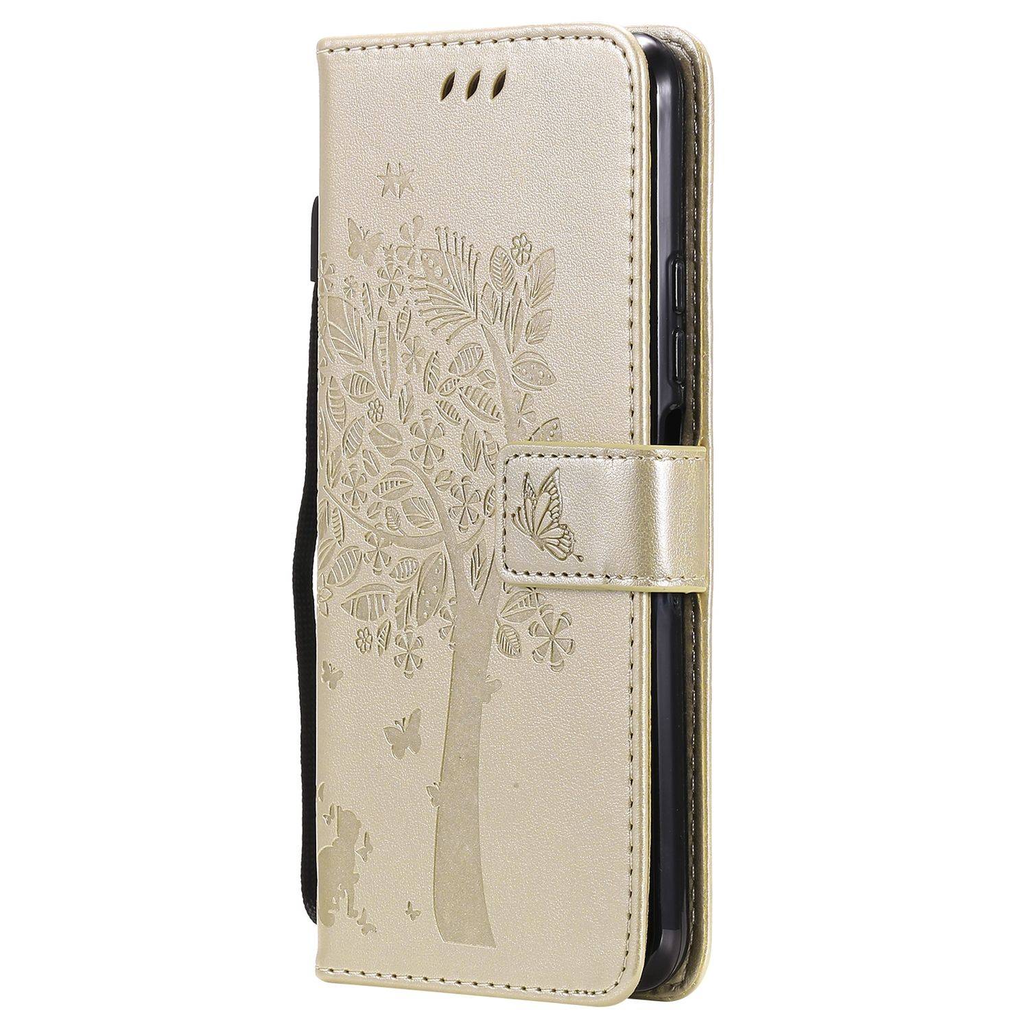 Hülle kompatibel mit Xiaomi Mi 11 Lite Kunstleder Handyhülle - Handy Case Gold