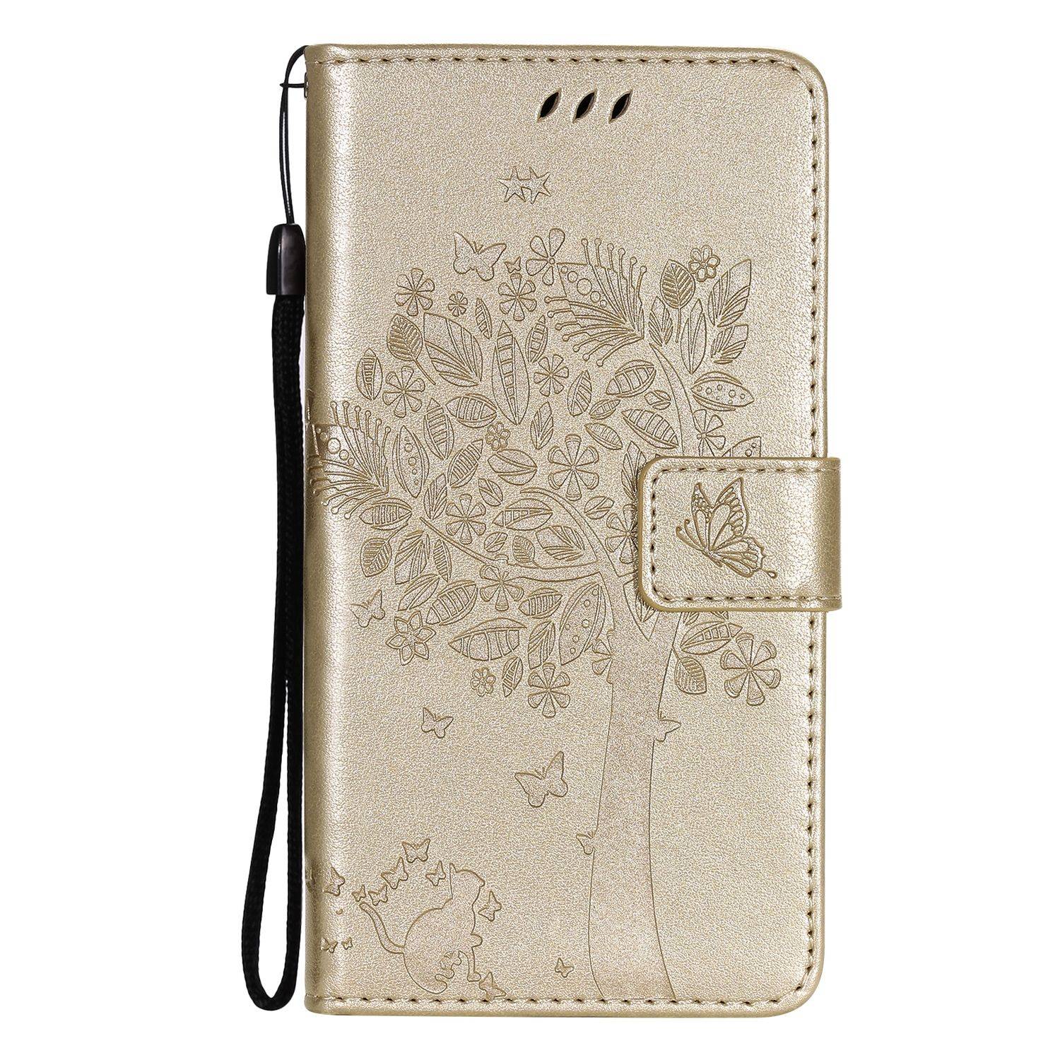 Hülle kompatibel mit Xiaomi Mi 11 Lite Kunstleder Handyhülle - Handy Case Gold