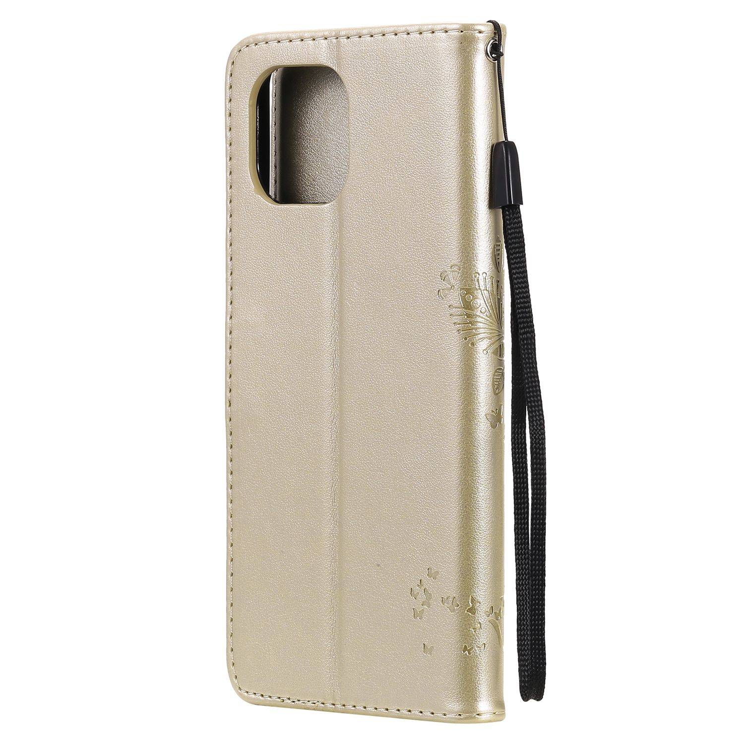 Hülle kompatibel mit Xiaomi Mi 11 Lite Kunstleder Handyhülle - Handy Case Gold