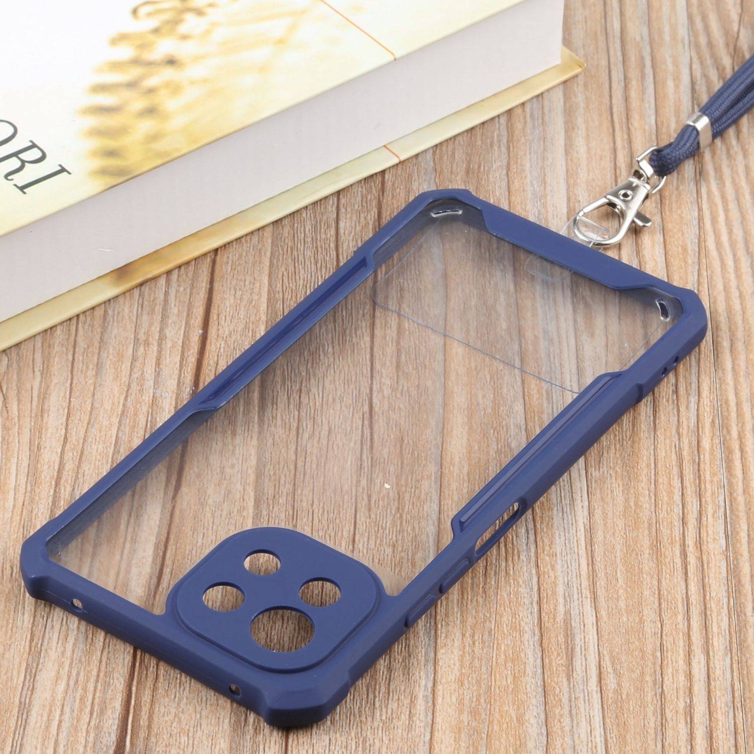 Hülle kompatibel mit Xiaomi Mi 11 Lite Kunststoff Handykette Cover - Case Handyhülle Dunkel Blau