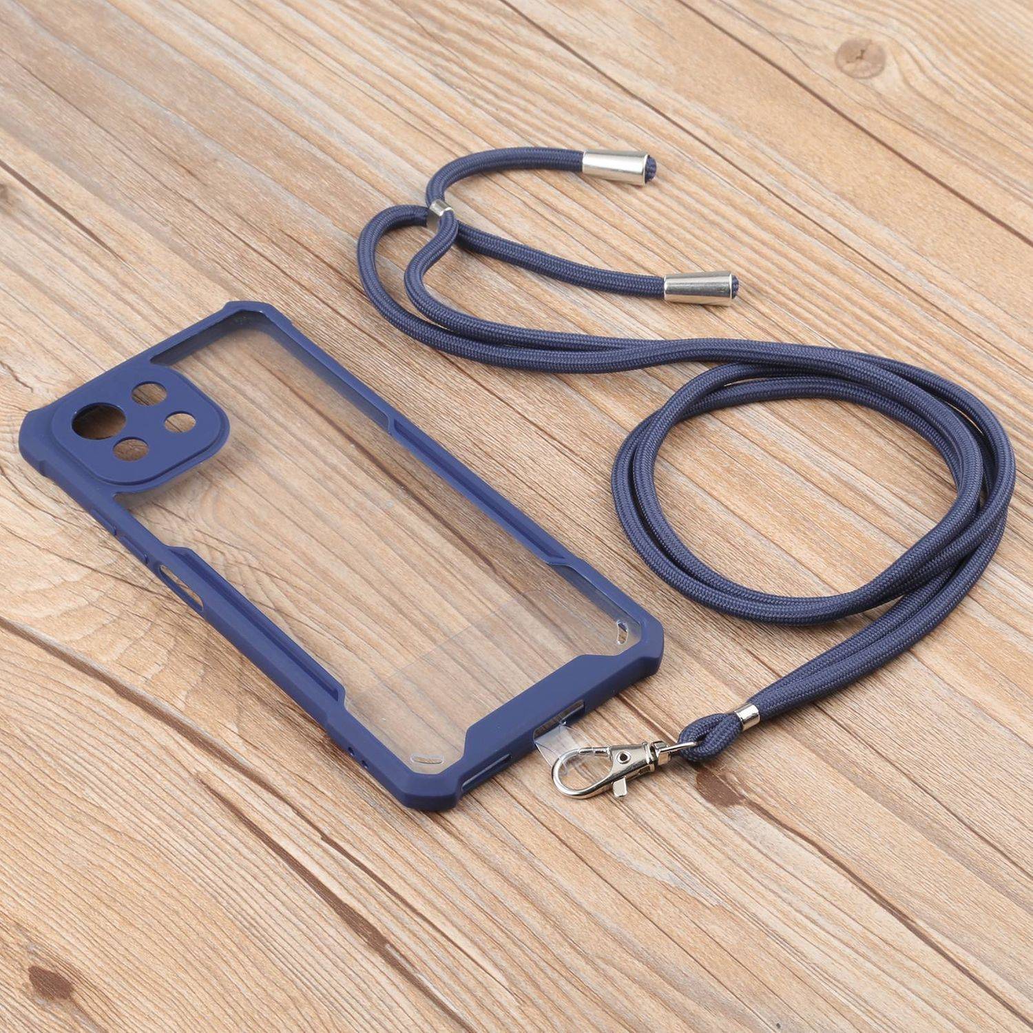 Hülle kompatibel mit Xiaomi Mi 11 Lite Kunststoff Handykette Cover - Case Handyhülle Dunkel Blau