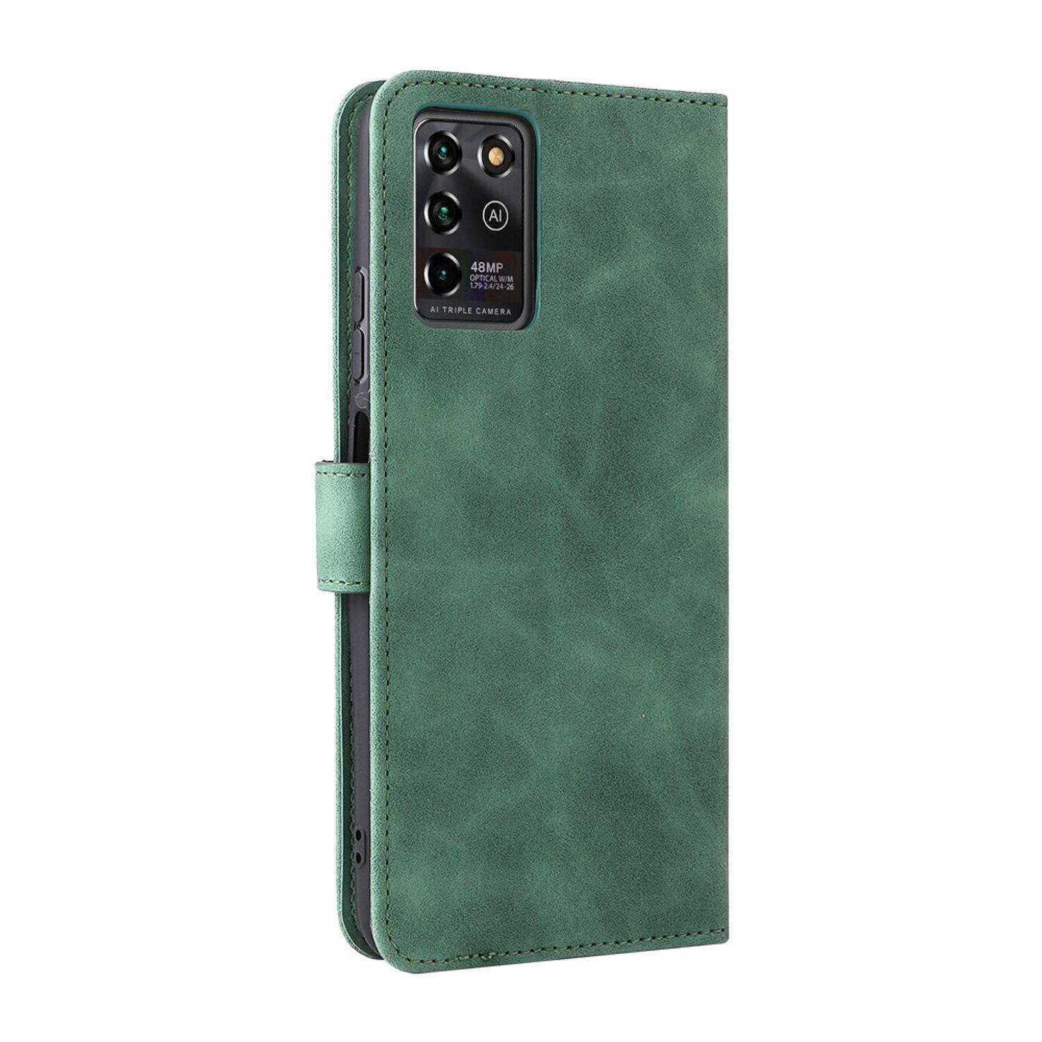 Hülle kompatibel mit ZTE Blade V30 Vita Kunstleder Handyhülle - Handy Case Grün