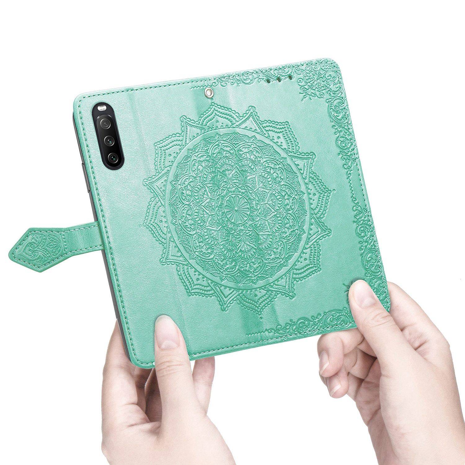 Hülle kompatibel mit Sony Xperia 1 III Kunstleder Handyhülle - Handy Case Grün