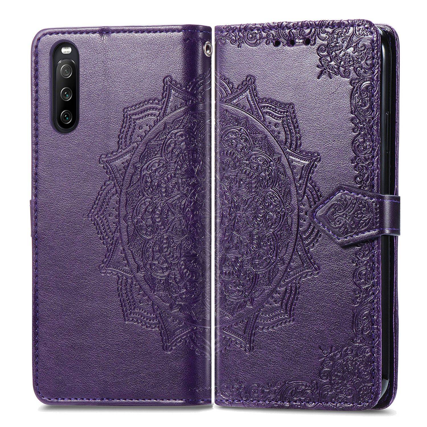 Hülle kompatibel mit Sony Xperia 1 III Kunstleder Handyhülle - Handy Case Violett
