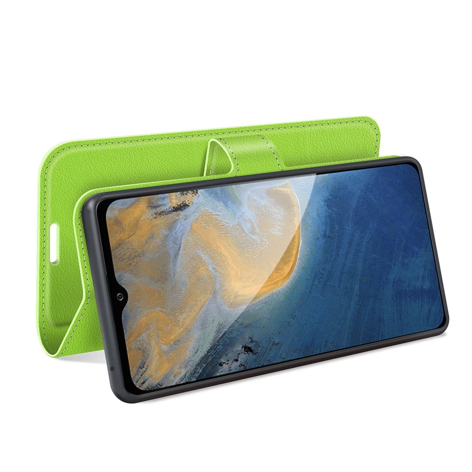 Hülle kompatibel mit ZTE Blade A51 Kunstleder Handyhülle - Handy Case Grün