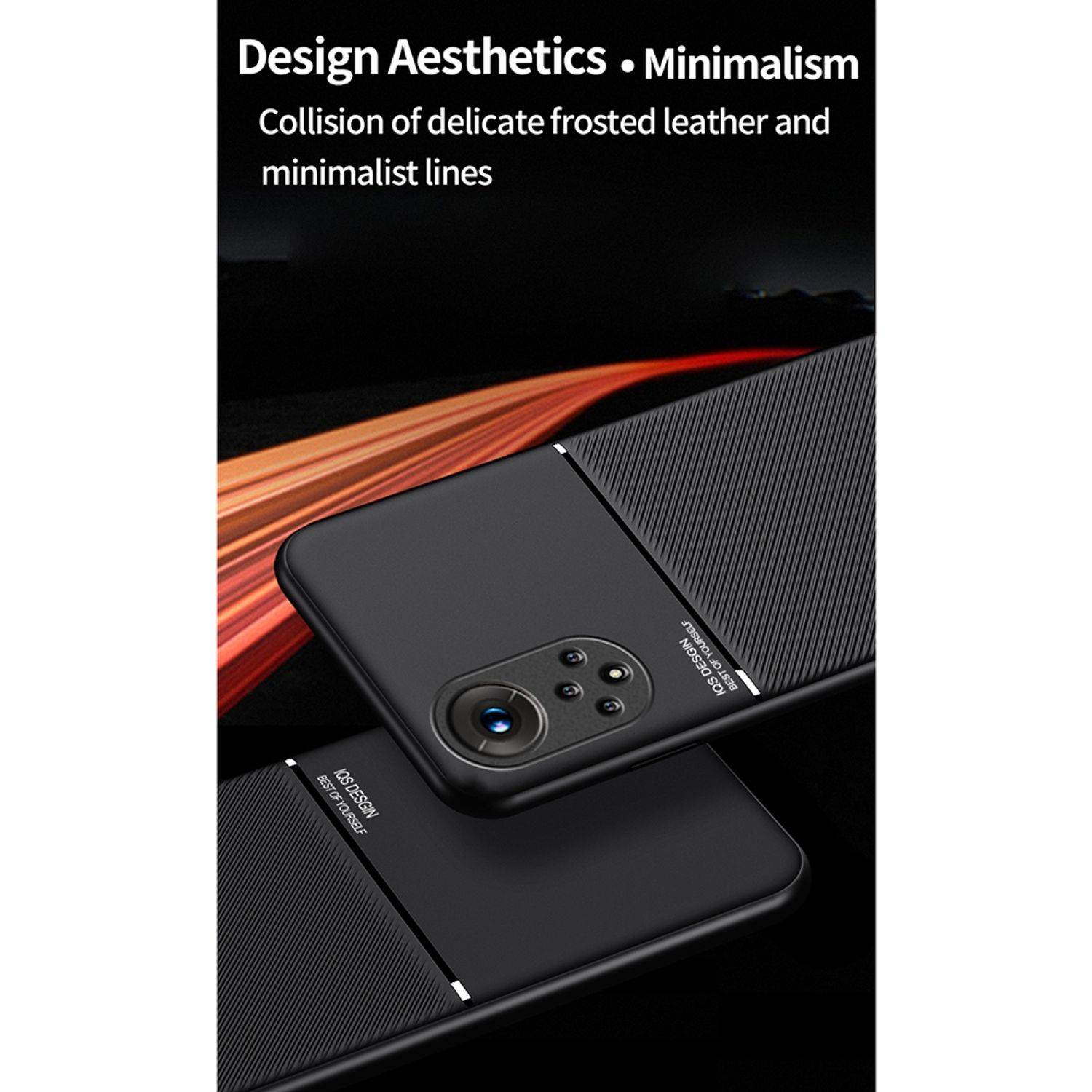 Hülle kompatibel mit Honor 50 Kunststoff Soft Handyhülle - Handy Case Schwarz