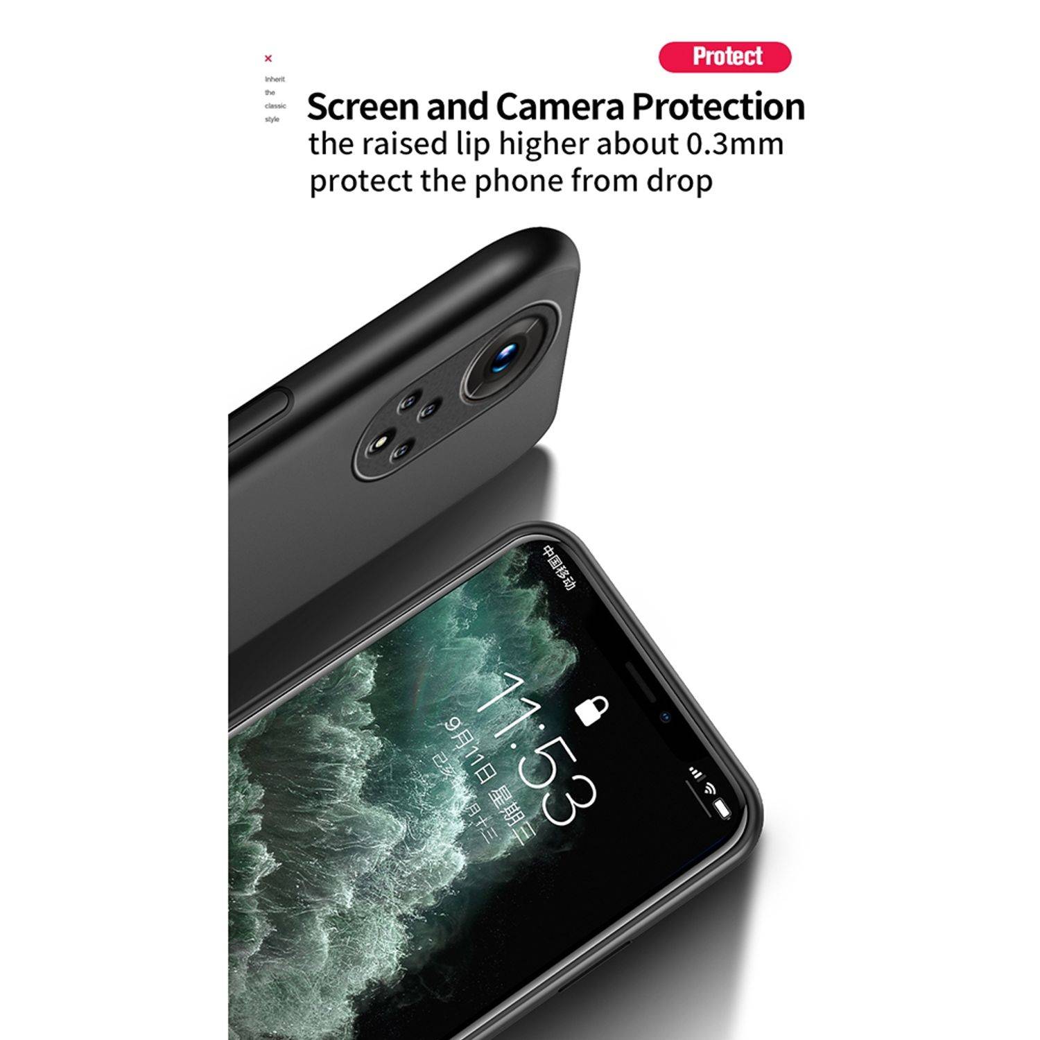 Hülle kompatibel mit Honor 50 Kunststoff Soft Handyhülle - Handy Case Schwarz