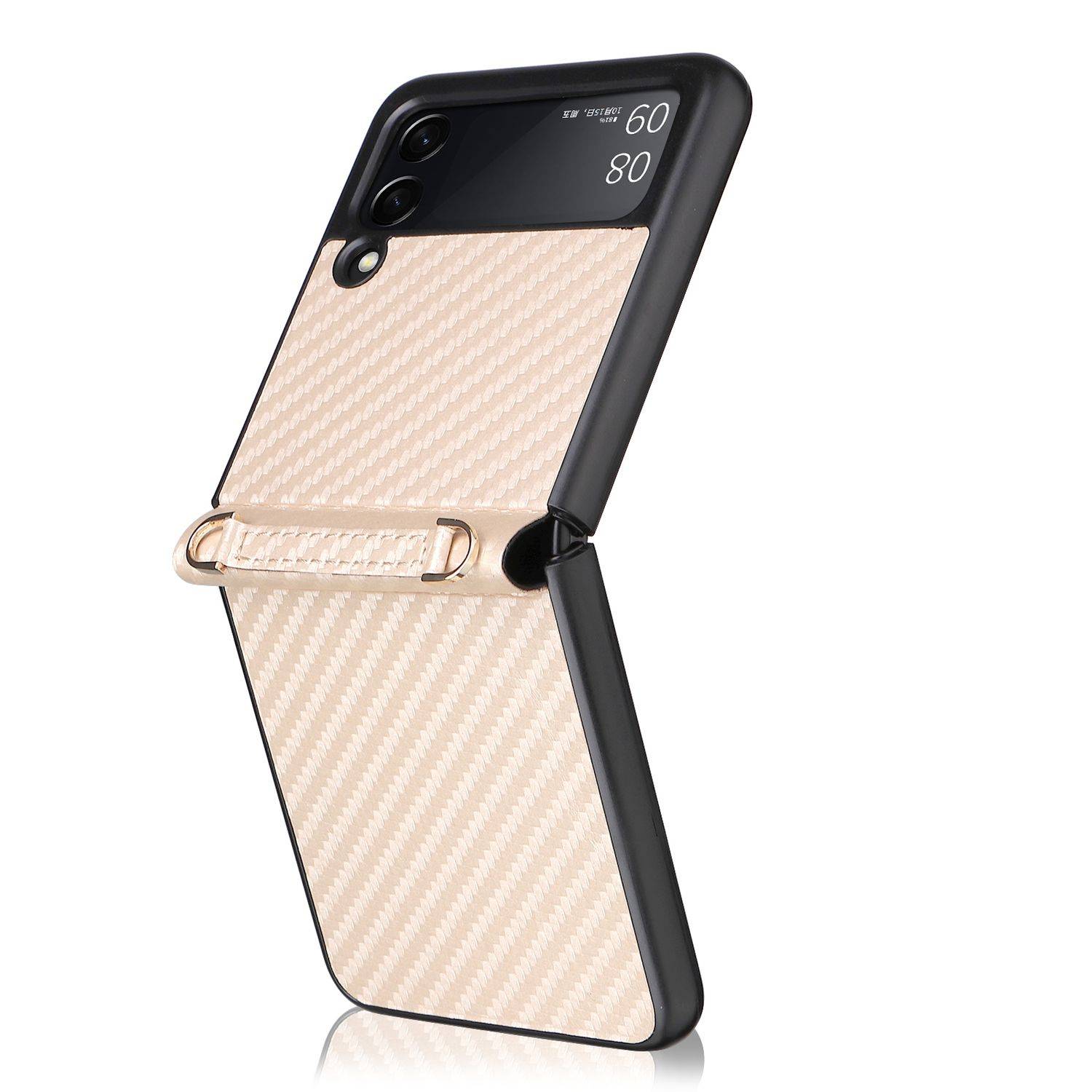 Hülle kompatibel mit Samsung Galaxy Z Flip3 5G Kunststoff Soft Handyhülle - Handy Case Gold