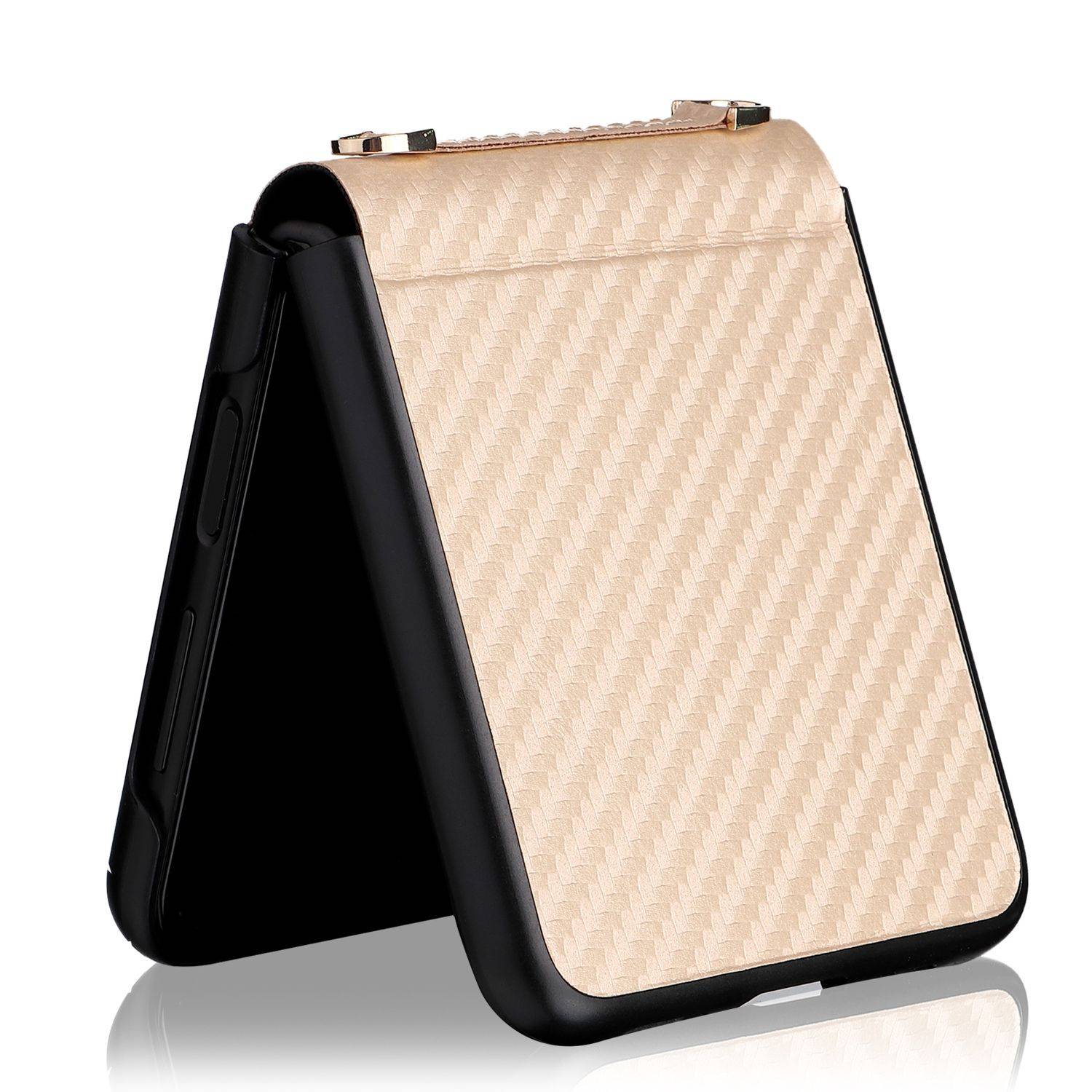 Hülle kompatibel mit Samsung Galaxy Z Flip3 5G Kunststoff Soft Handyhülle - Handy Case Gold