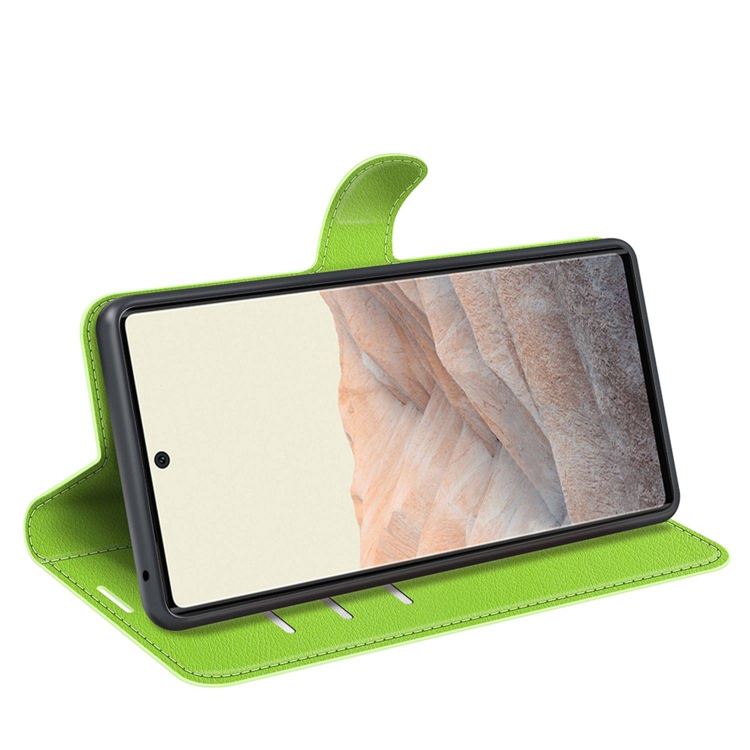 Hülle kompatibel mit Google Pixel 6 Kunstleder Handyhülle - Handy Case Grün