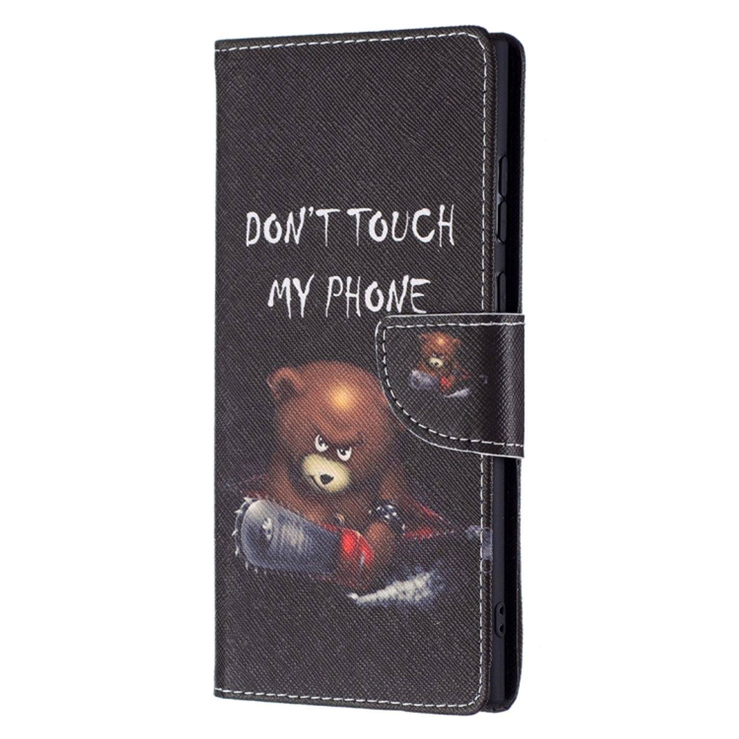 Hülle kompatibel mit Samsung Galaxy S22 Ultra 5G Kunstleder Handyhülle - Handy Case Bär