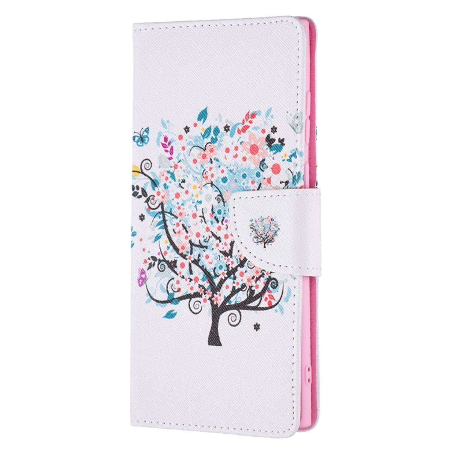 Hülle kompatibel mit Samsung Galaxy S22 Ultra 5G Kunstleder Handyhülle - Handy Case Baum