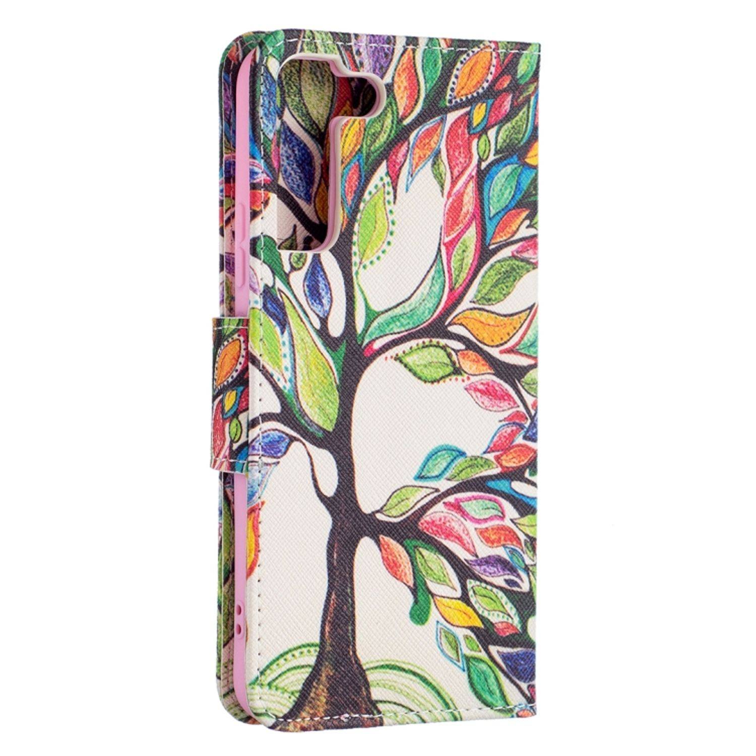 Hülle kompatibel mit Samsung Galaxy S22 Plus 5G Kunstleder Handyhülle - Handy Case Baumleben