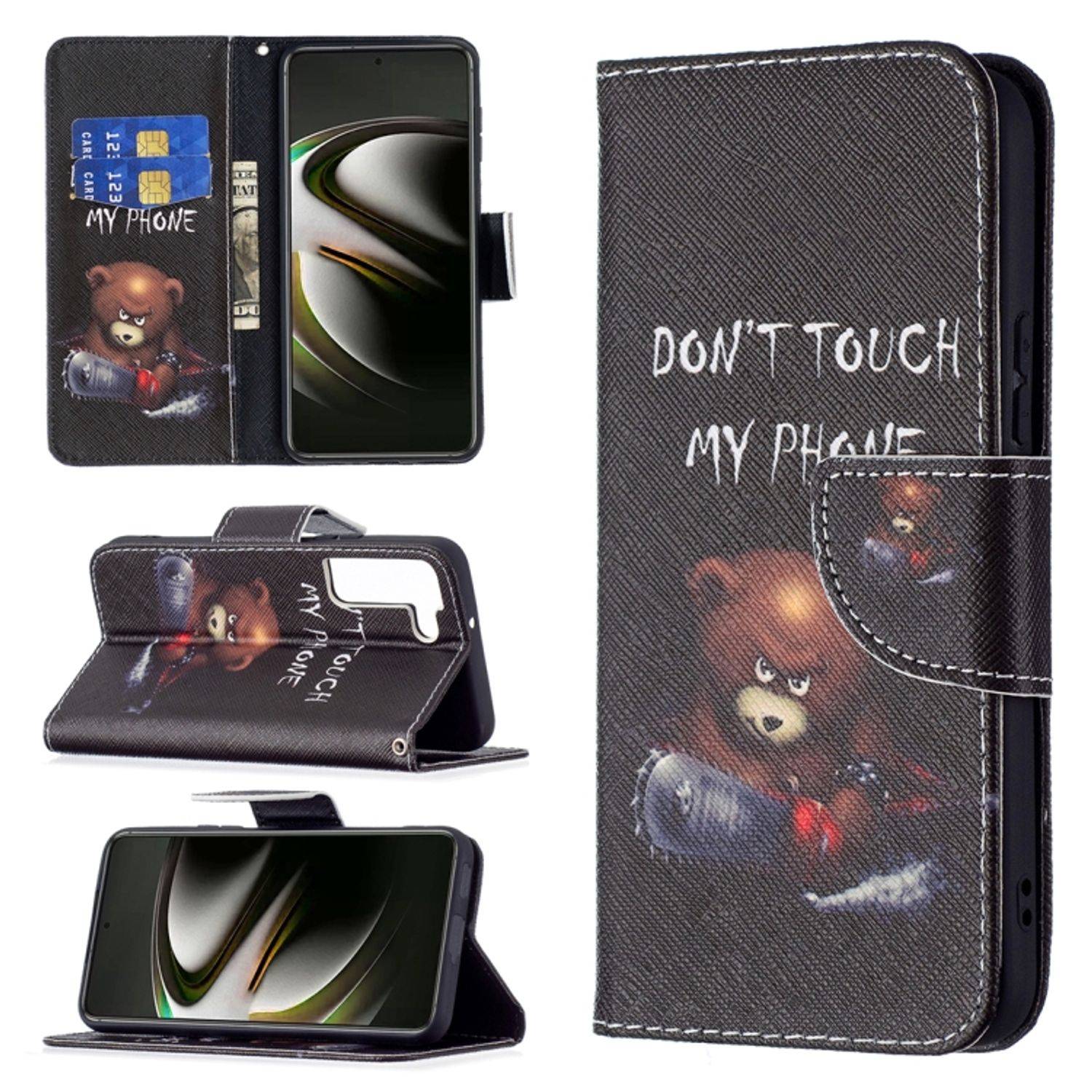 Hülle kompatibel mit Samsung Galaxy S22 5G Kunstleder Handyhülle - Handy Case Bär