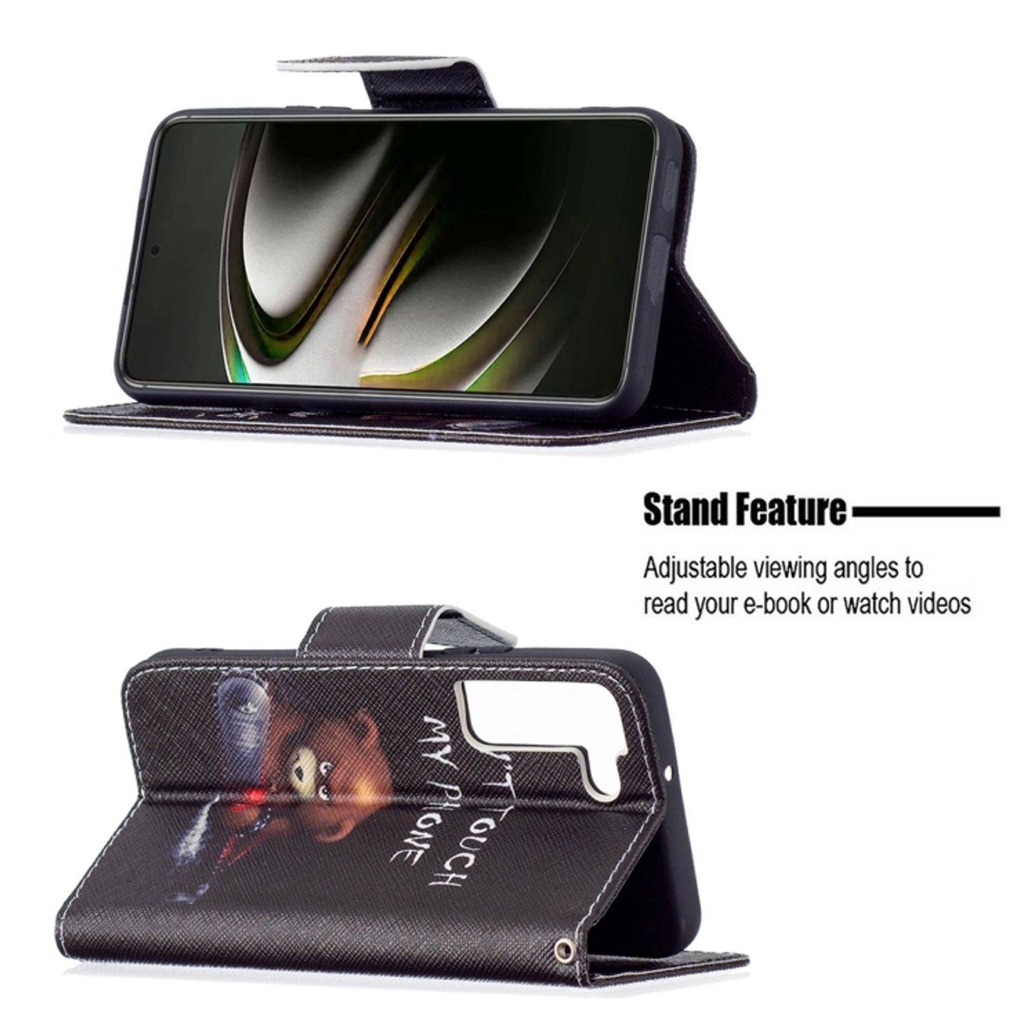 Hülle kompatibel mit Samsung Galaxy S22 5G Kunstleder Handyhülle - Handy Case Bär