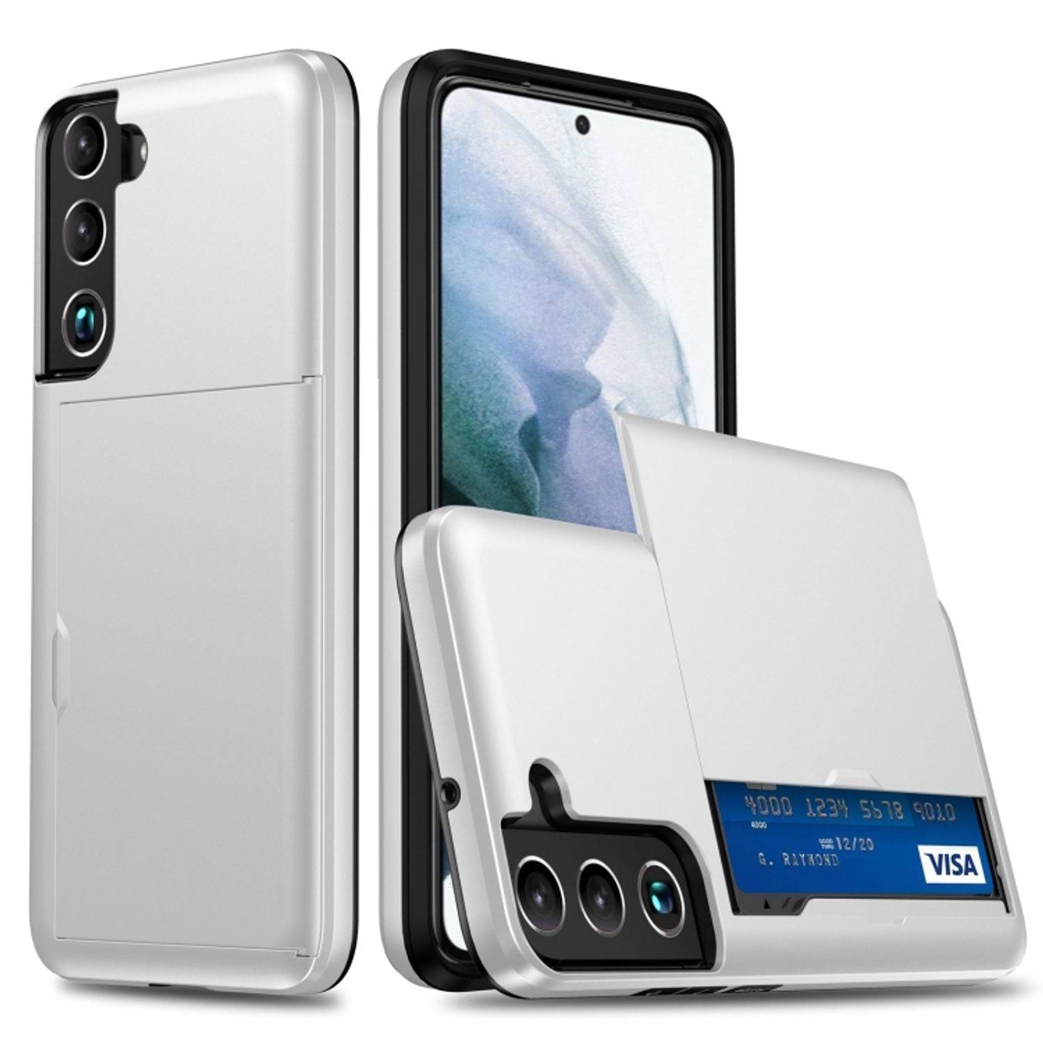 Hülle kompatibel mit Samsung Galaxy S22 Plus 5G Kunststoff Soft Handyhülle - Handy Case Weiß