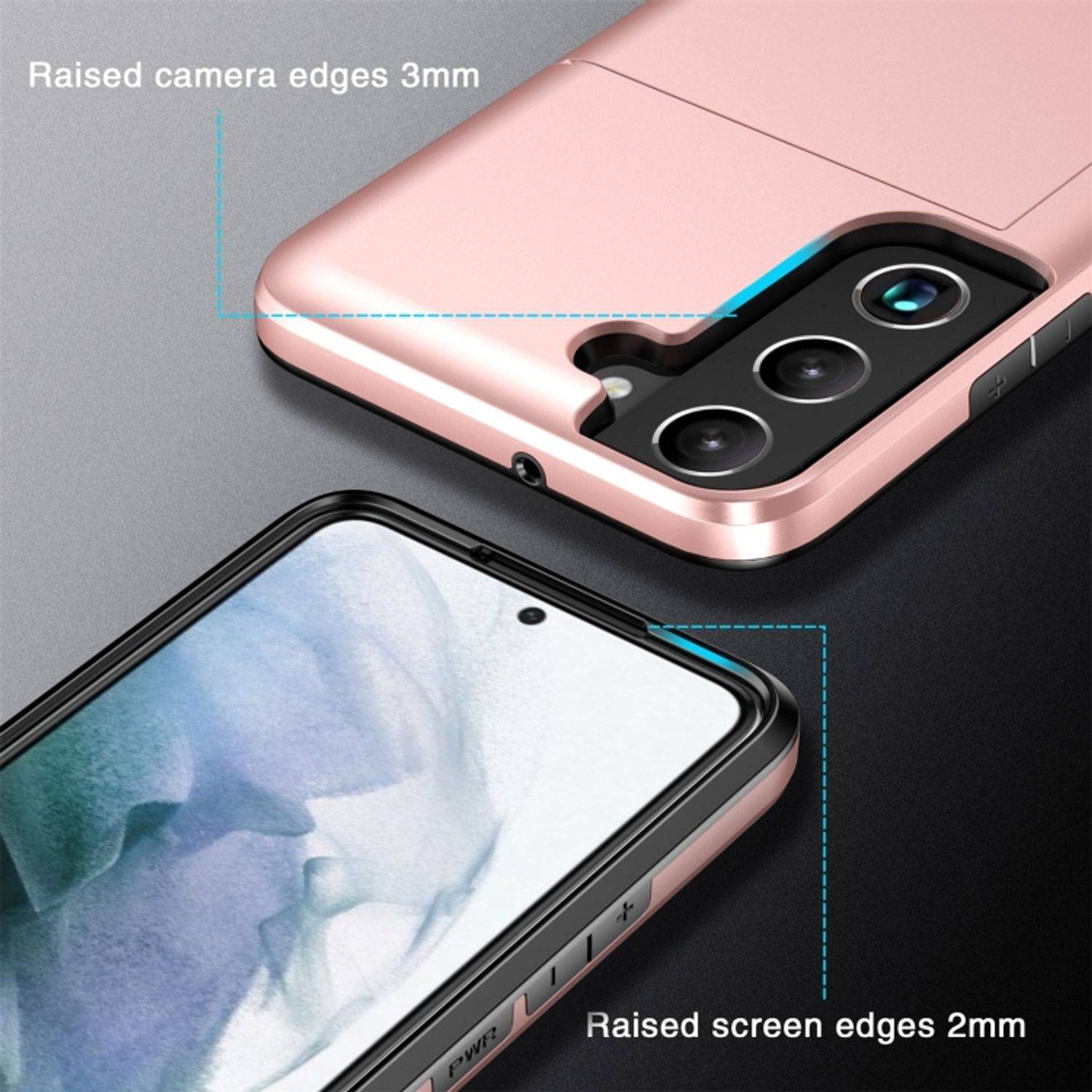 Hülle kompatibel mit Samsung Galaxy S22 Plus 5G Kunststoff Soft Handyhülle - Handy Case Weiß