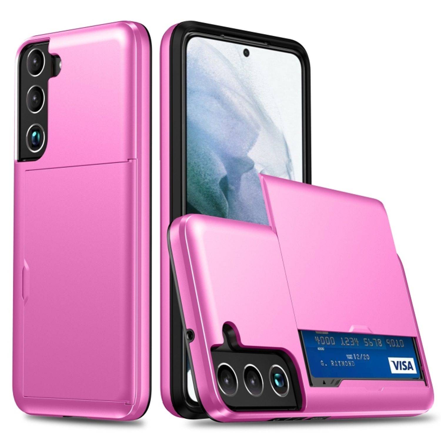 Hülle kompatibel mit Samsung Galaxy S22 Plus 5G Kunststoff Soft Handyhülle - Handy Case Rose Rot