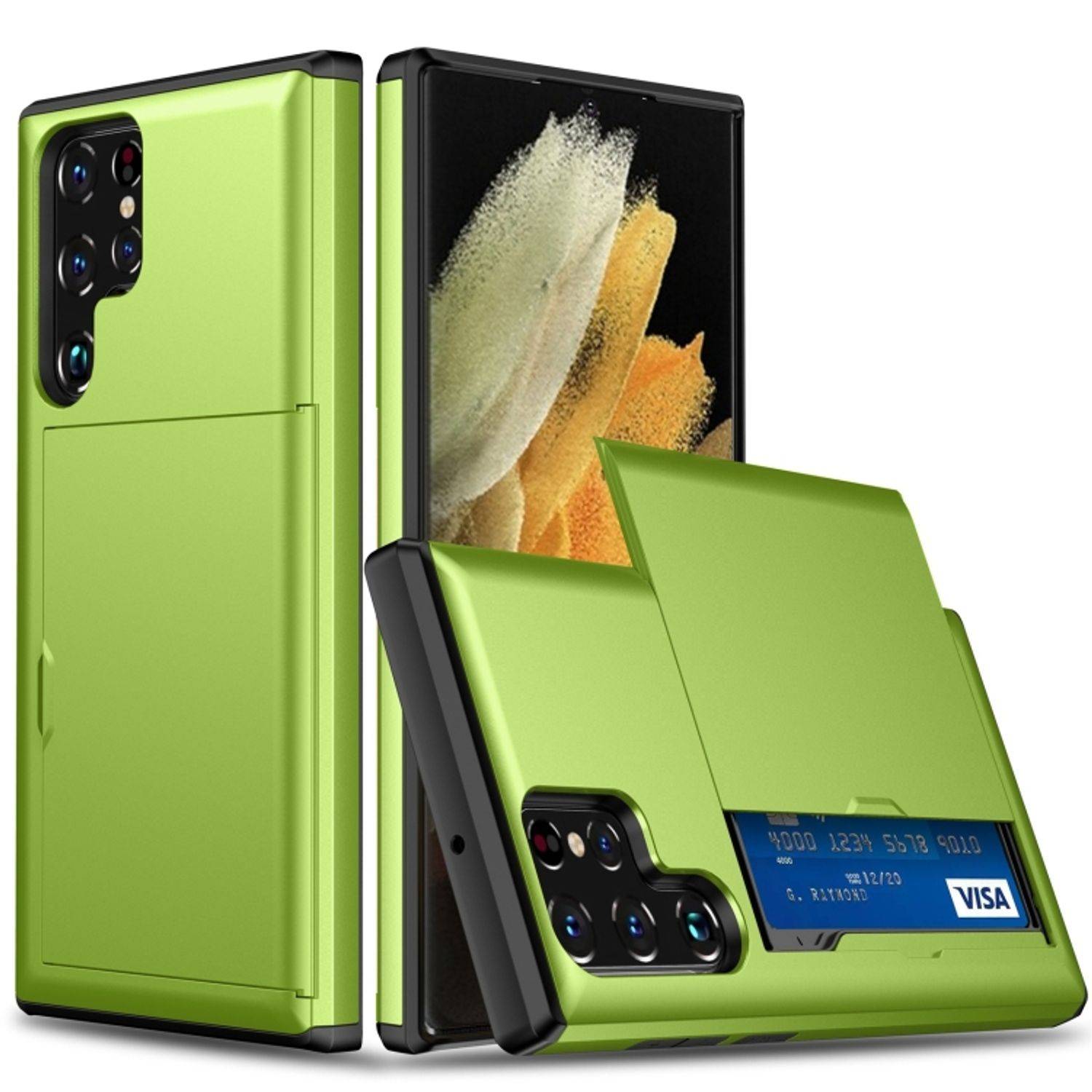 Hülle kompatibel mit Samsung Galaxy S22 Ultra 5G Kunststoff Soft Handyhülle - Handy Case Grün