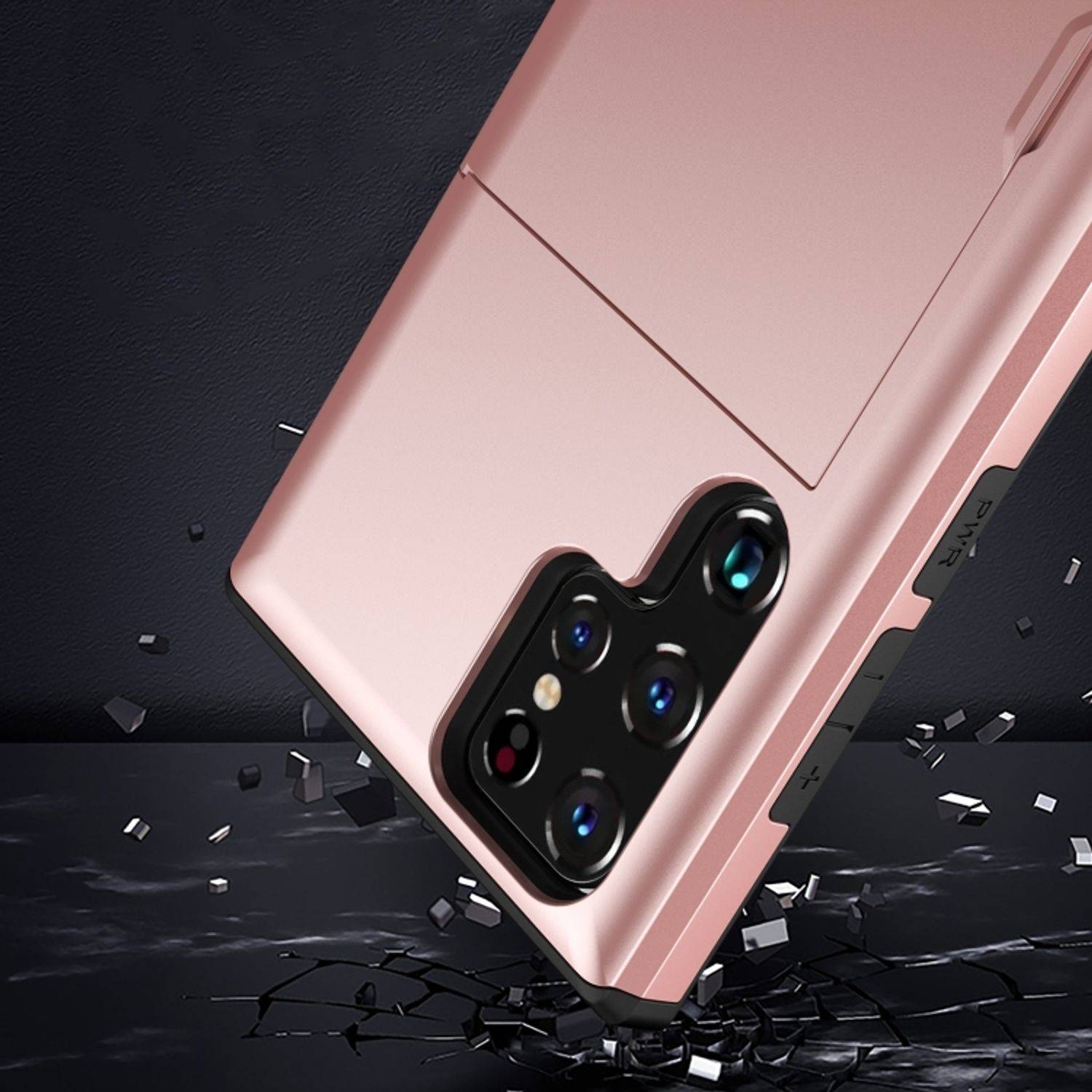 Hülle kompatibel mit Samsung Galaxy S22 Ultra 5G Kunststoff Soft Handyhülle - Handy Case Rosa