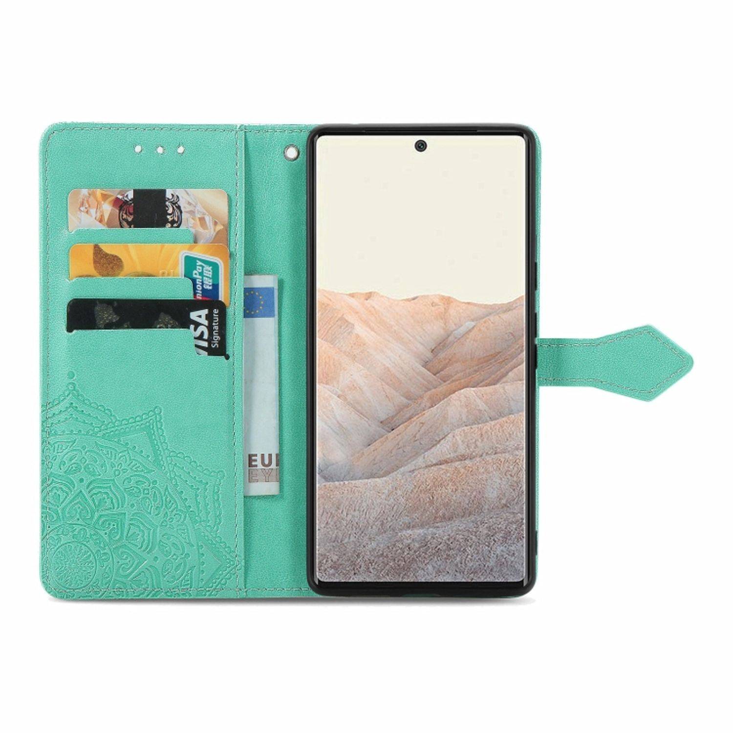 Hülle kompatibel mit Google Pixel 6 Pro Kunstleder Handyhülle - Handy Case Grün