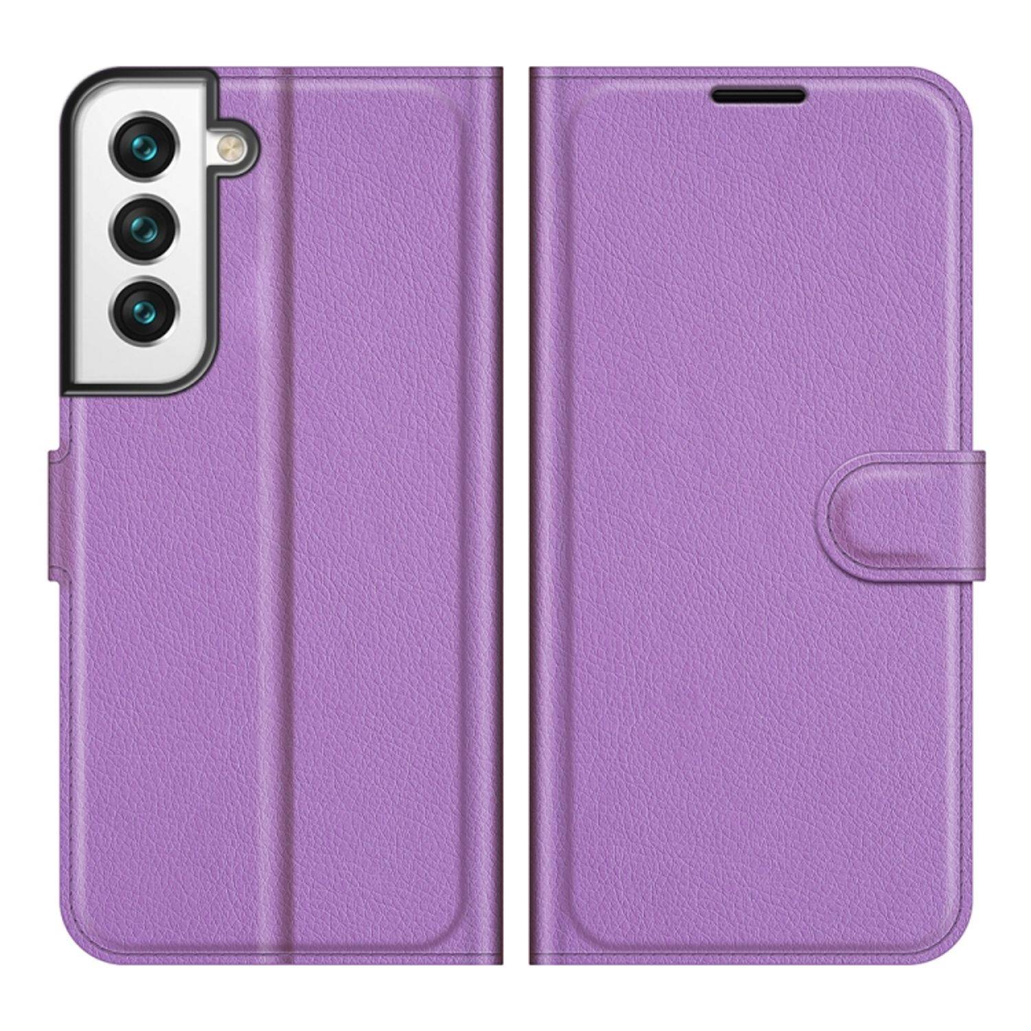 Hülle kompatibel mit Samsung Galaxy S22 5G Kunstleder Handyhülle - Handy Case Violett