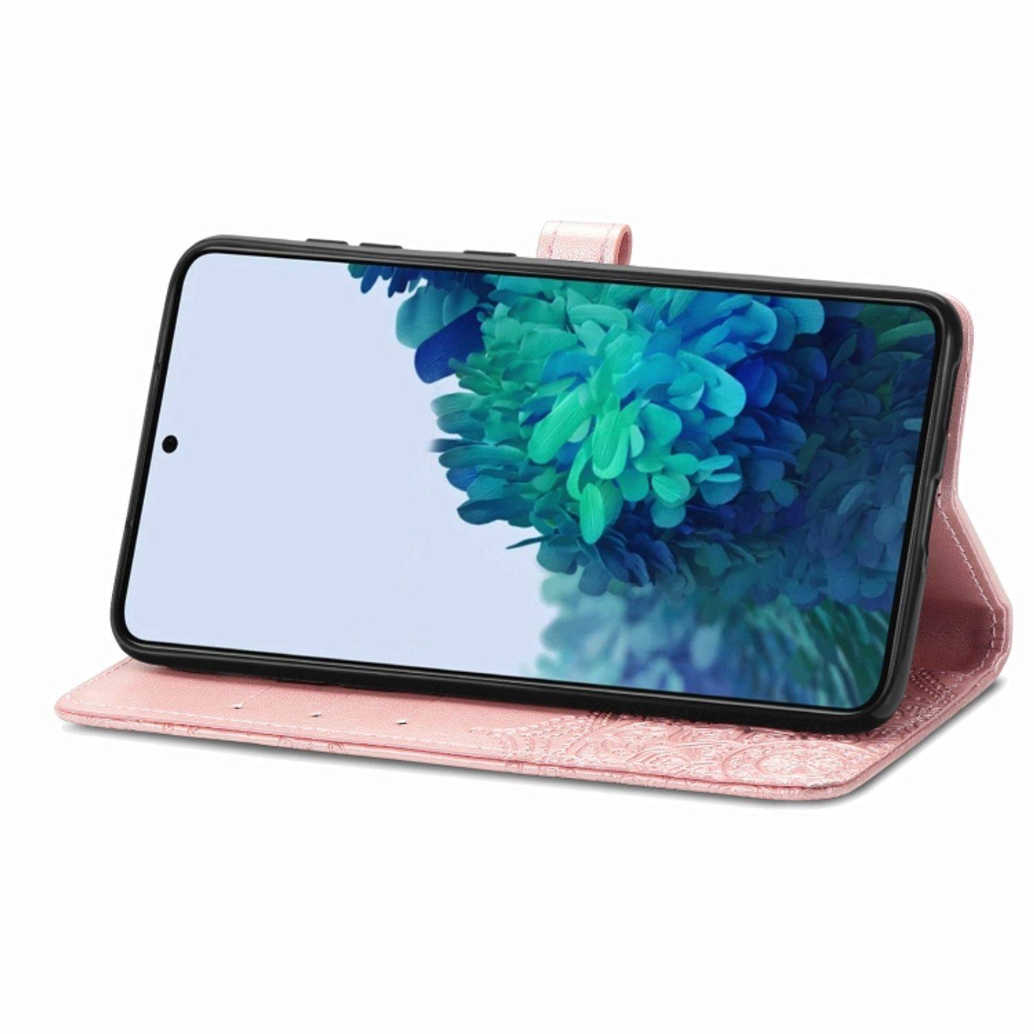 Hülle kompatibel mit Samsung Galaxy S22 5G Kunstleder Handyhülle - Handy Case Rose Gold