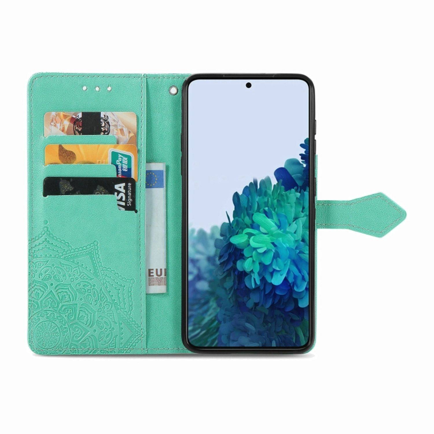 Hülle kompatibel mit Samsung Galaxy S22 Plus 5G Kunstleder Handyhülle - Handy Case Grün