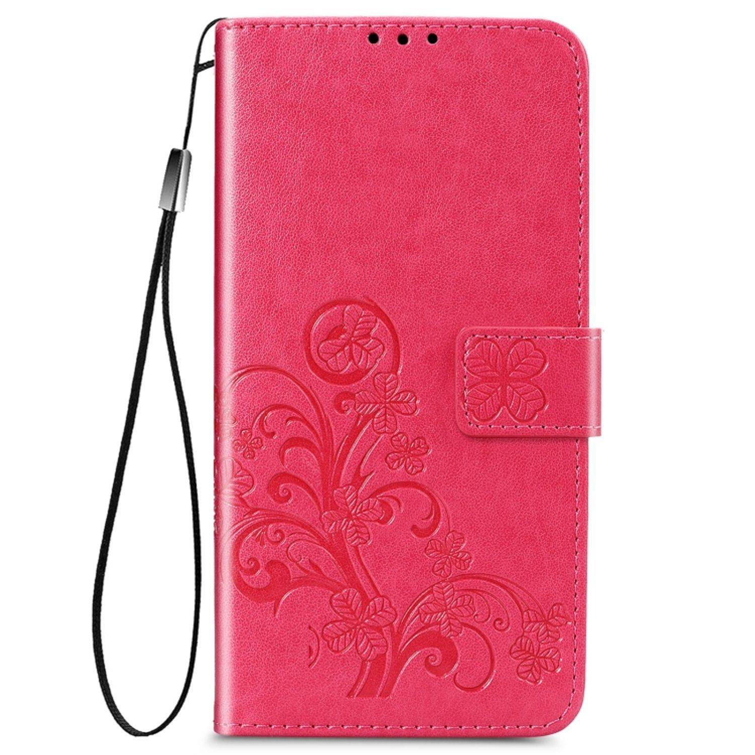 Hülle kompatibel mit Samsung Galaxy S22 5G Kunstleder Handyhülle - Handy Case Magenta