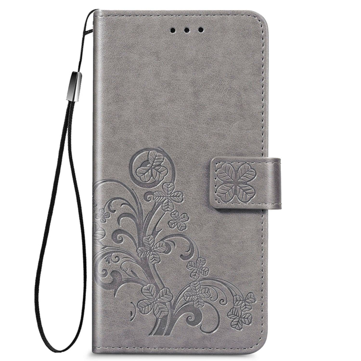 Hülle kompatibel mit Samsung Galaxy S22 5G Kunstleder Handyhülle - Handy Case Grau