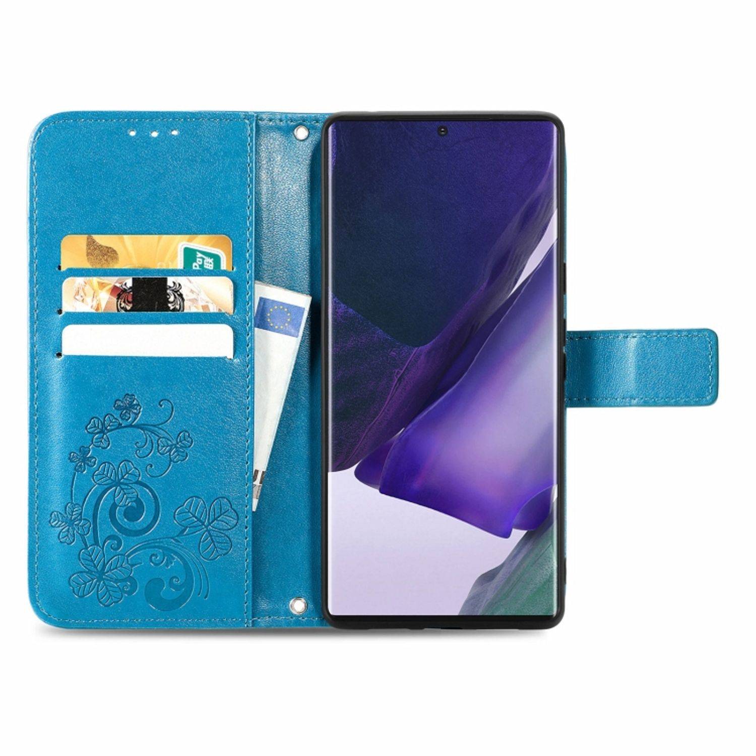 Hülle kompatibel mit Samsung Galaxy S22 Ultra 5G Kunstleder Handyhülle - Handy Case Blau