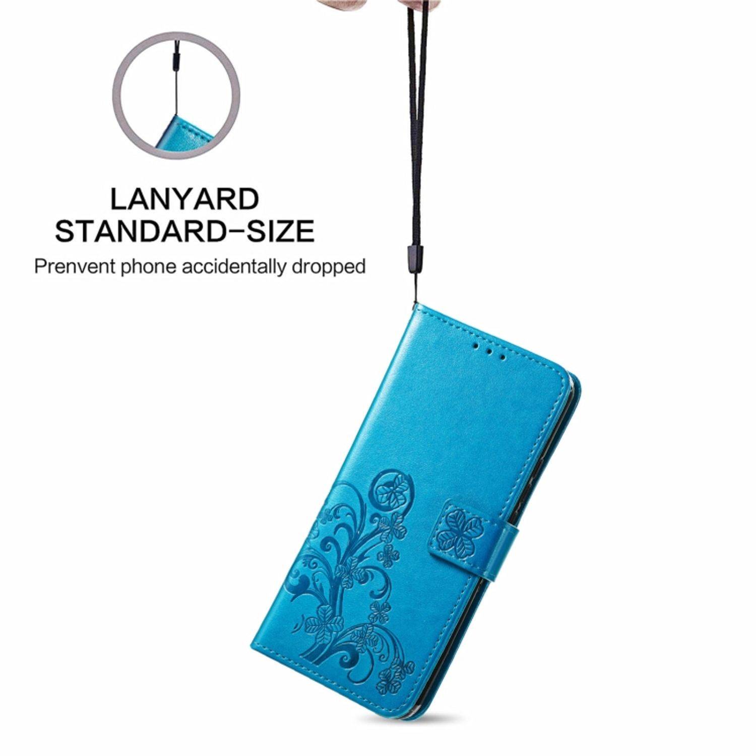 Hülle kompatibel mit Samsung Galaxy S22 Ultra 5G Kunstleder Handyhülle - Handy Case Blau