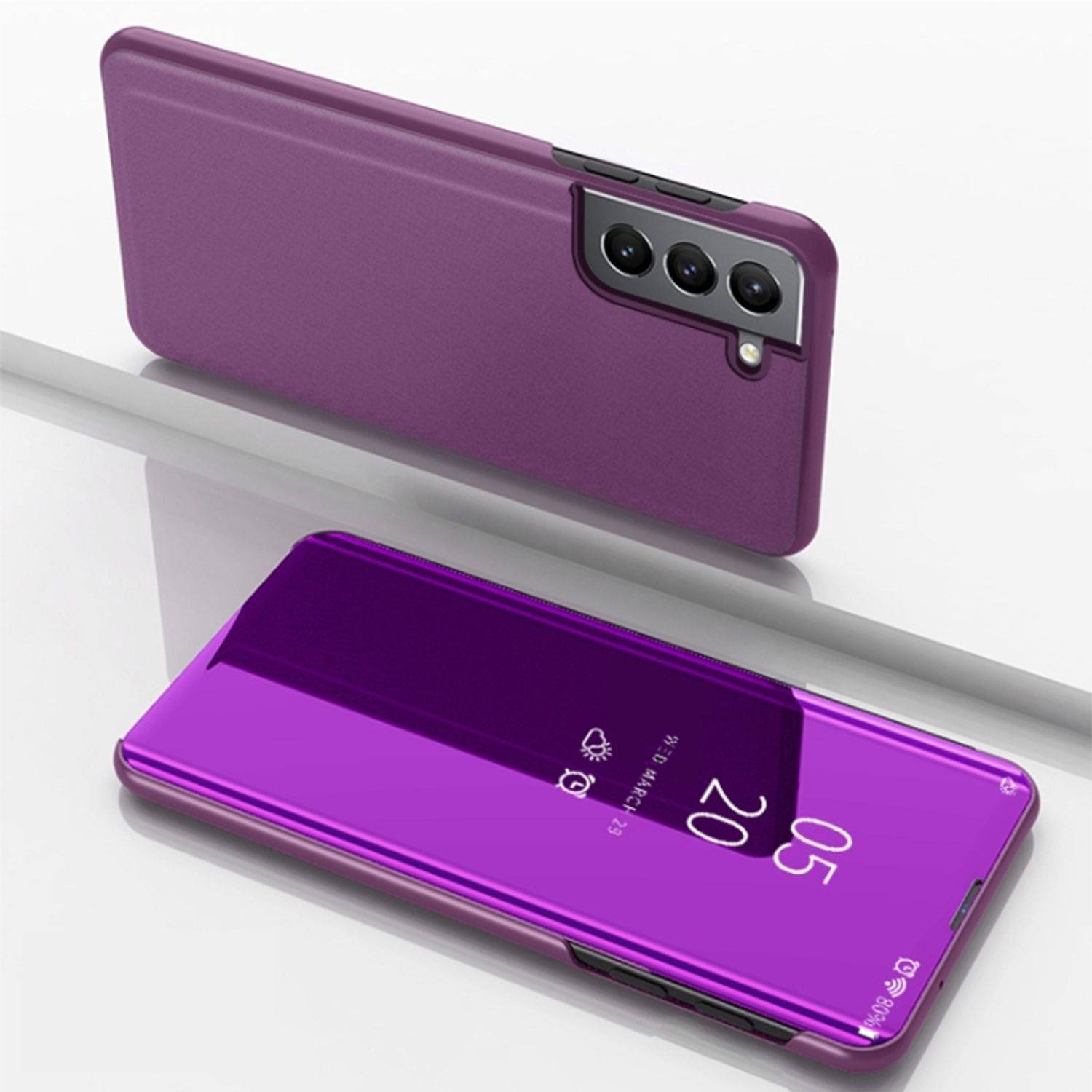 Hülle kompatibel mit Samsung Galaxy S22 Plus 5G Kunststoff Full Cover Handyhülle - Case Violett
