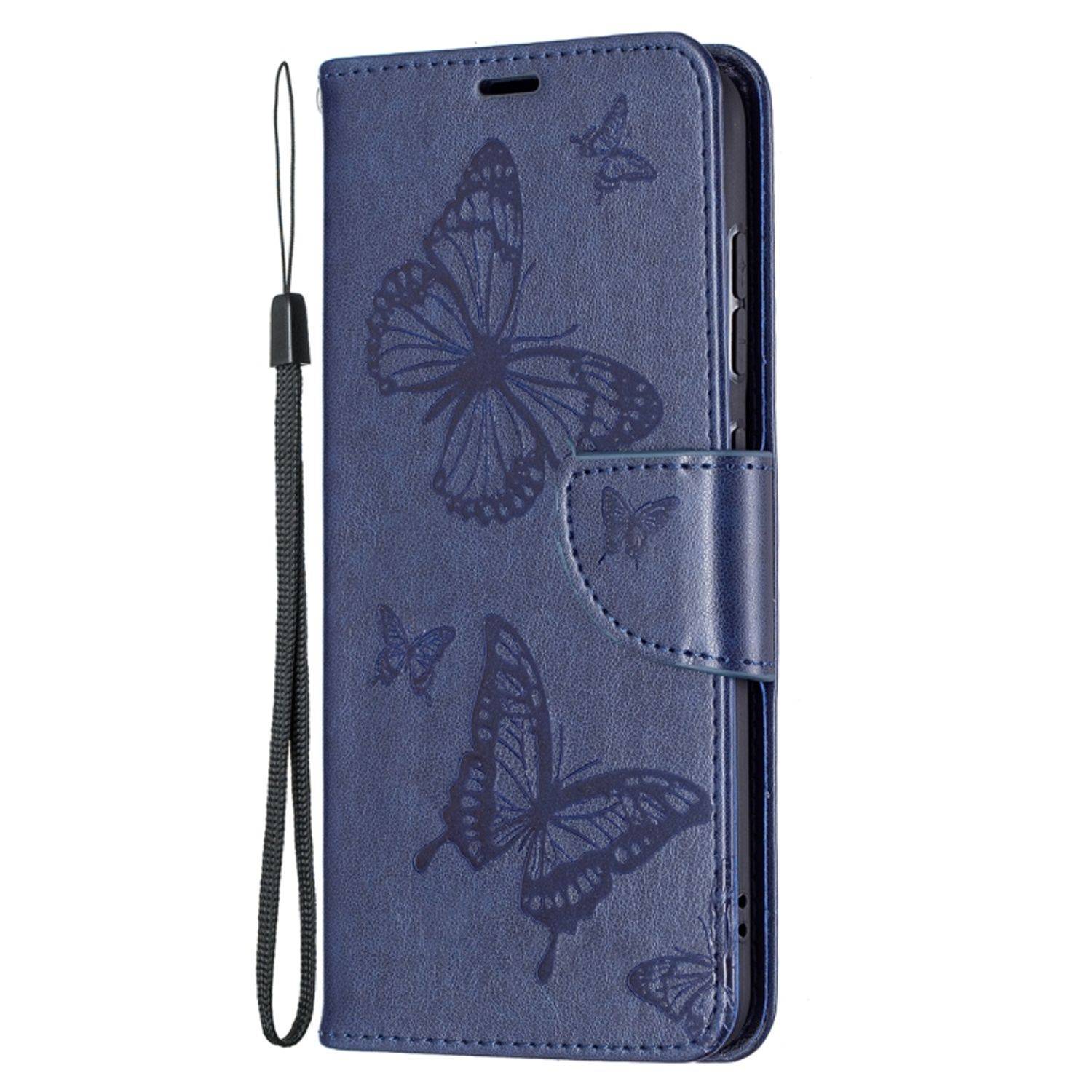 Hülle kompatibel mit Samsung Galaxy S21 FE Kunstleder Handyhülle - Handy Case Dunkelblau