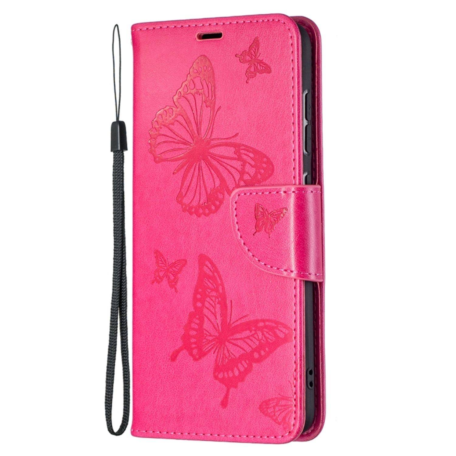 Hülle kompatibel mit Samsung Galaxy S21 FE Kunstleder Handyhülle - Handy Case Rosa