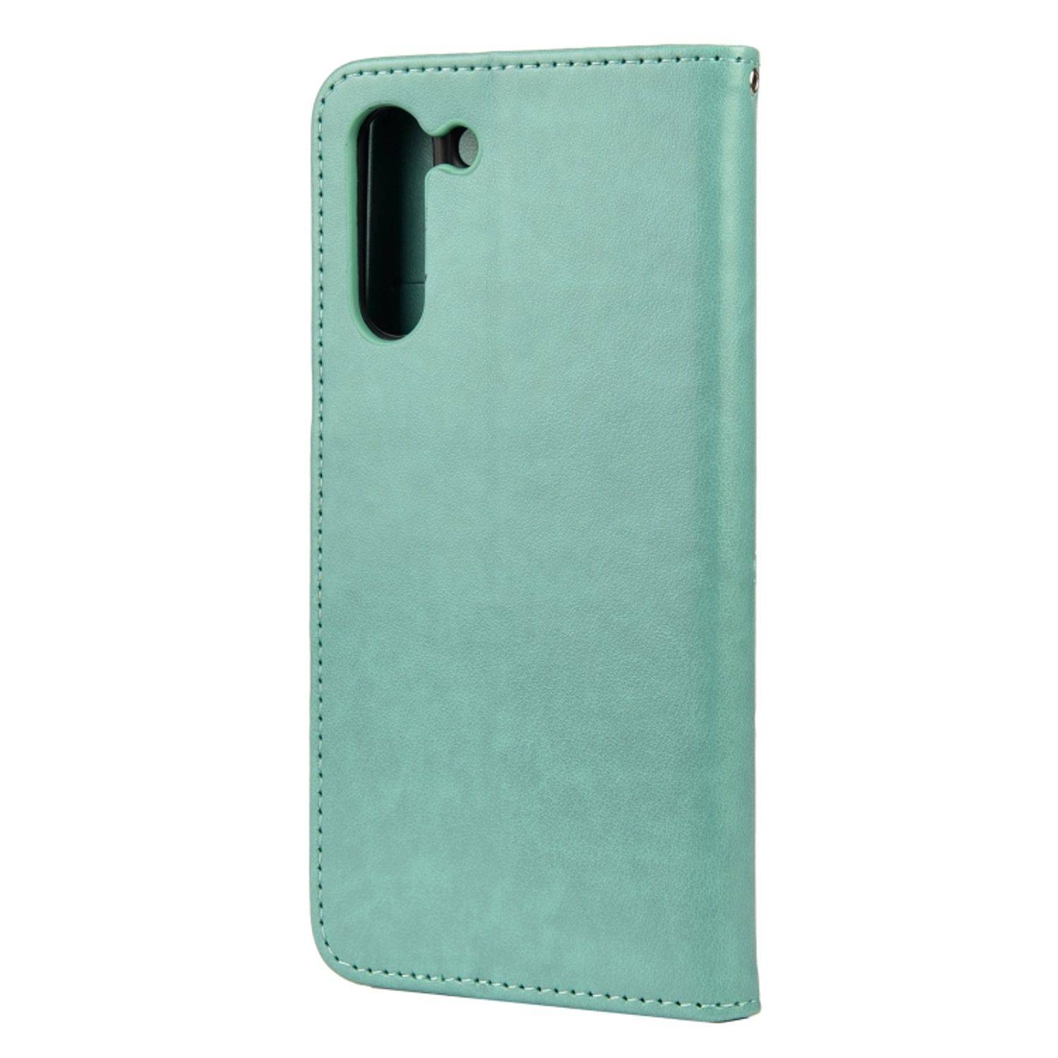 Hülle kompatibel mit Samsung Galaxy S21 FE Kunstleder Handyhülle - Handy Case Grün
