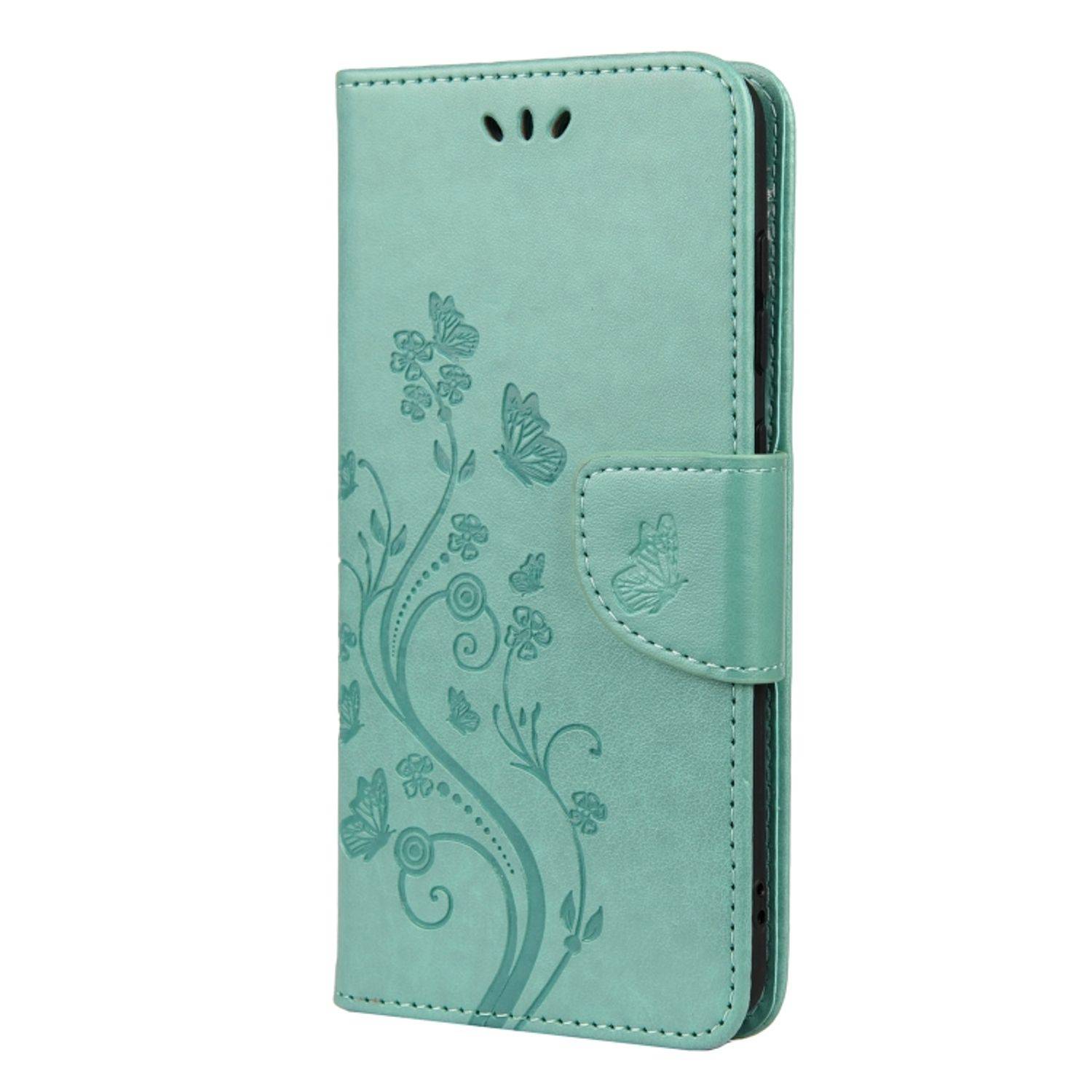 Hülle kompatibel mit Samsung Galaxy S21 FE Kunstleder Handyhülle - Handy Case Grün