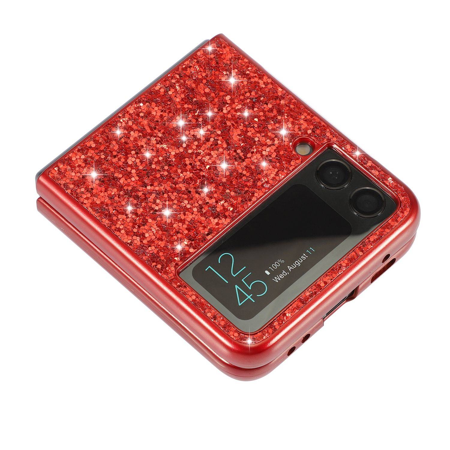 Hülle kompatibel mit Samsung Galaxy Z Flip3 5G Kunststoff Soft Handyhülle - Handy Case Silber