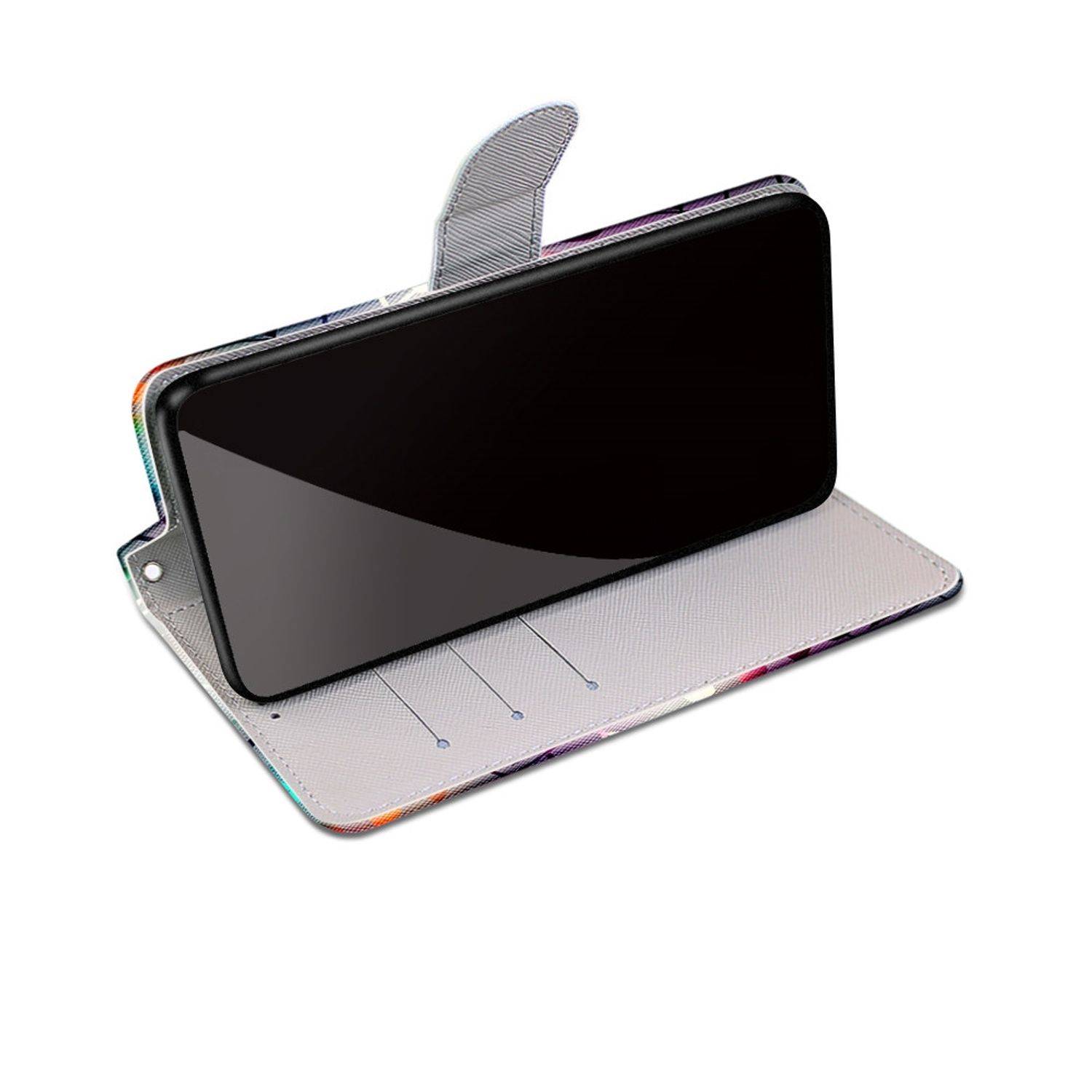 Hülle kompatibel mit Samsung Galaxy S22 Ultra 5G Kunstleder Handyhülle - Handy Case Transluzentes Glas