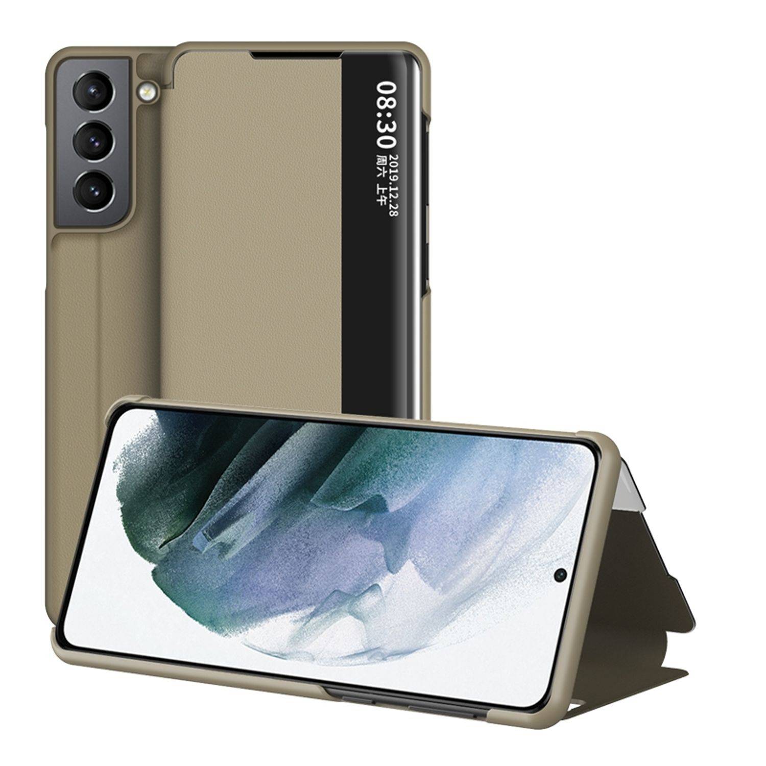 Hülle kompatibel mit Samsung Galaxy S22 Plus 5G Kunstleder Handyhülle - Handy Case Gold